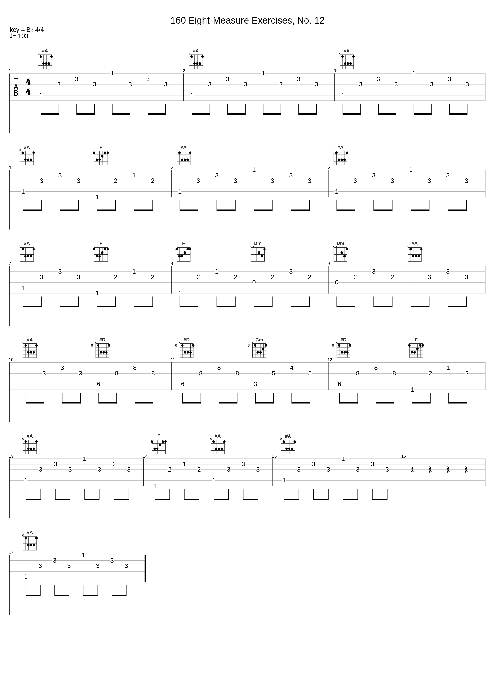 160 Eight-Measure Exercises, No. 12_Carl Czerny,Nologo_1