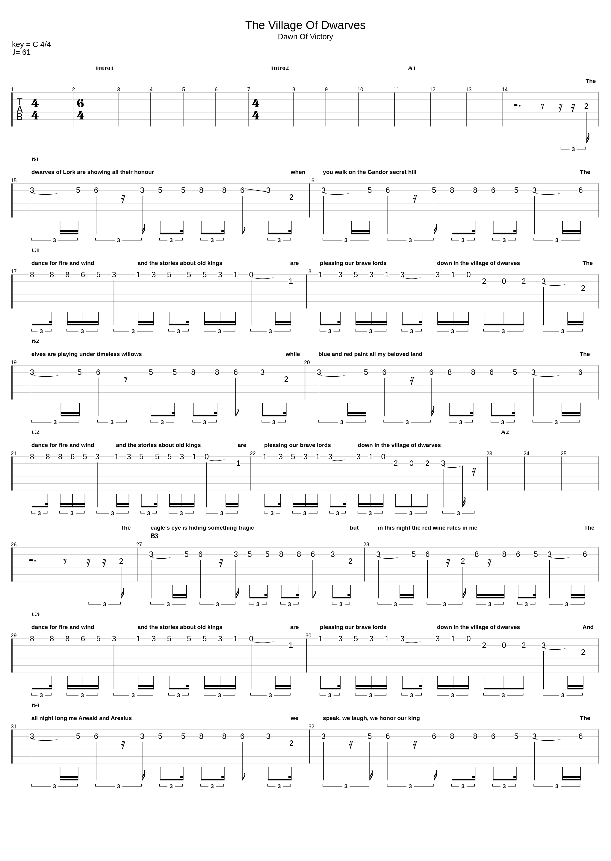 The Village Of Dwarves_Rhapsody Of Fire_1