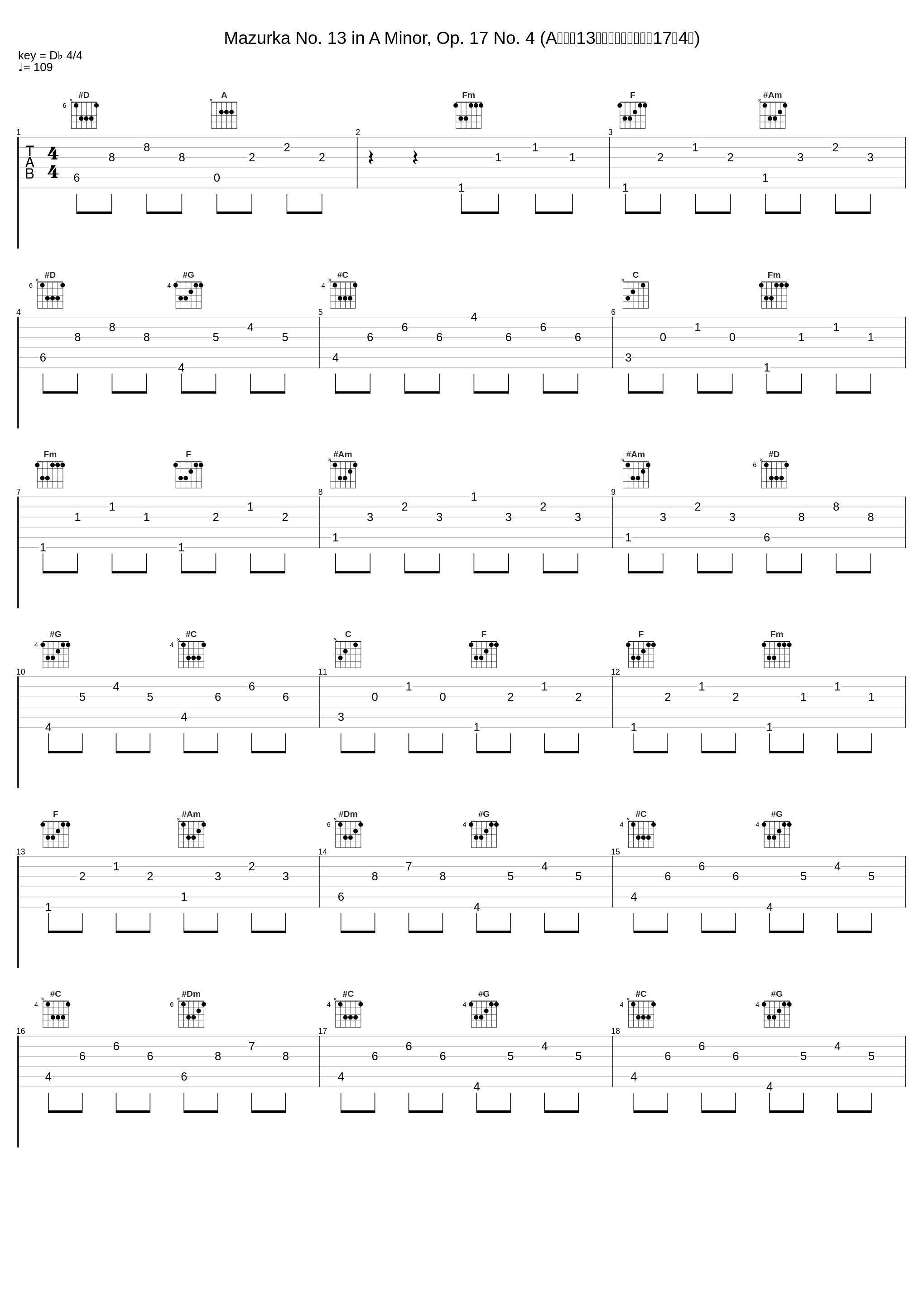 Mazurka No. 13 in A Minor, Op. 17 No. 4 (A小调第13号玛祖卡舞曲，作品17第4首)_Idil Biret_1