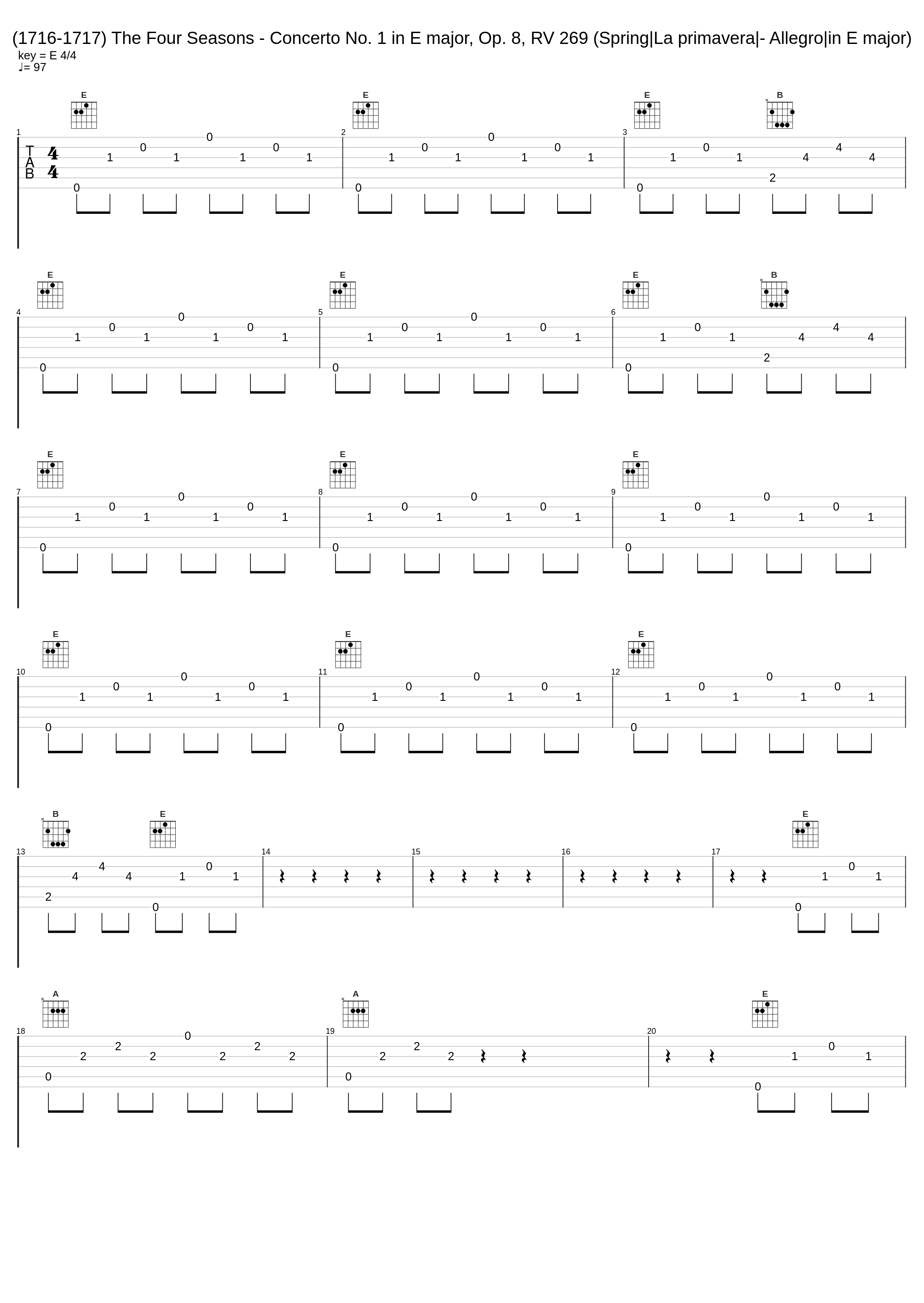 (1716-1717) The Four Seasons - Concerto No. 1 in E major, Op. 8, RV 269 (Spring|La primavera|- Allegro|in E major)_Antonio Vivaldi_1