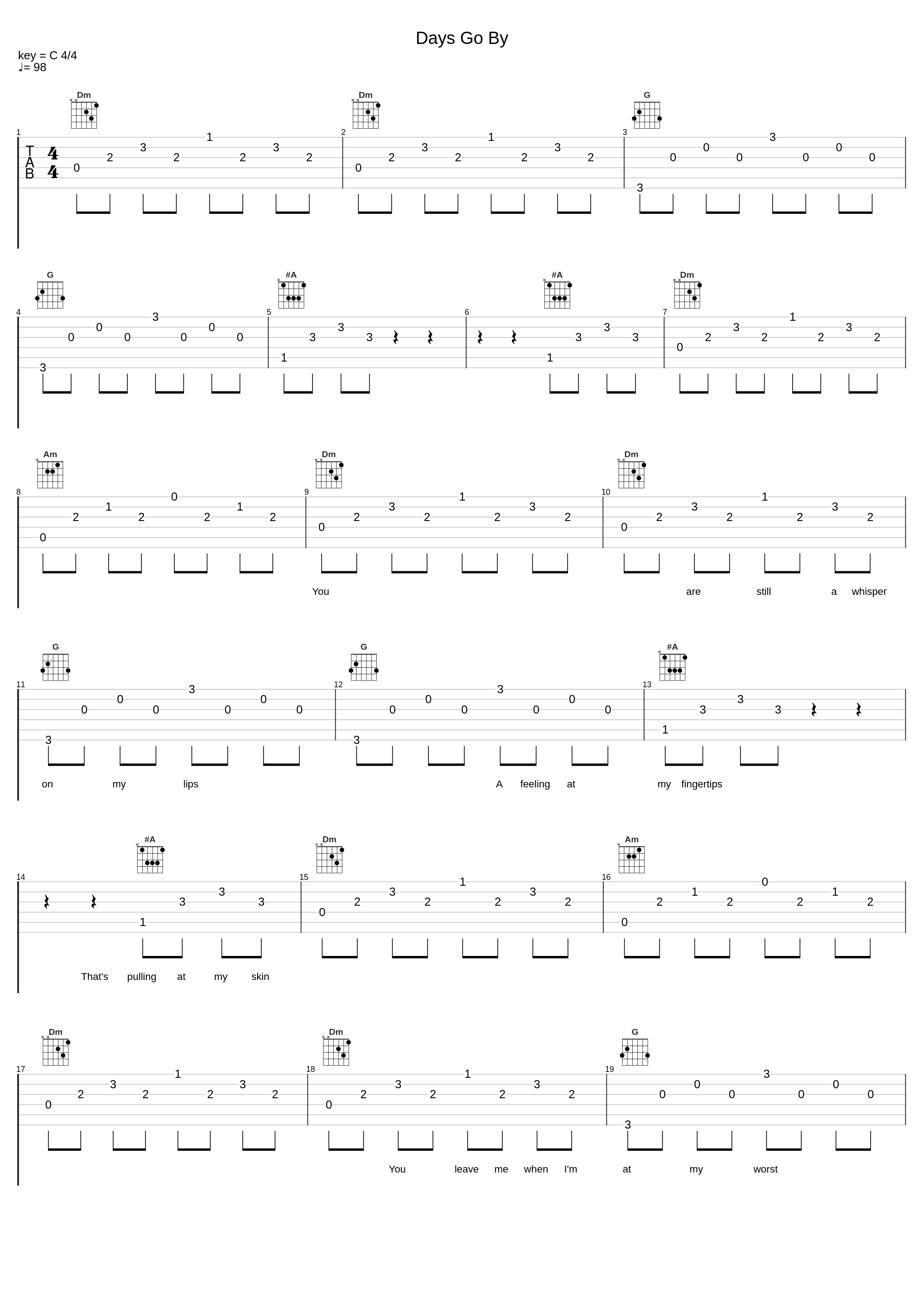 Days Go By_Blank & Jones,Coralie Clement_1