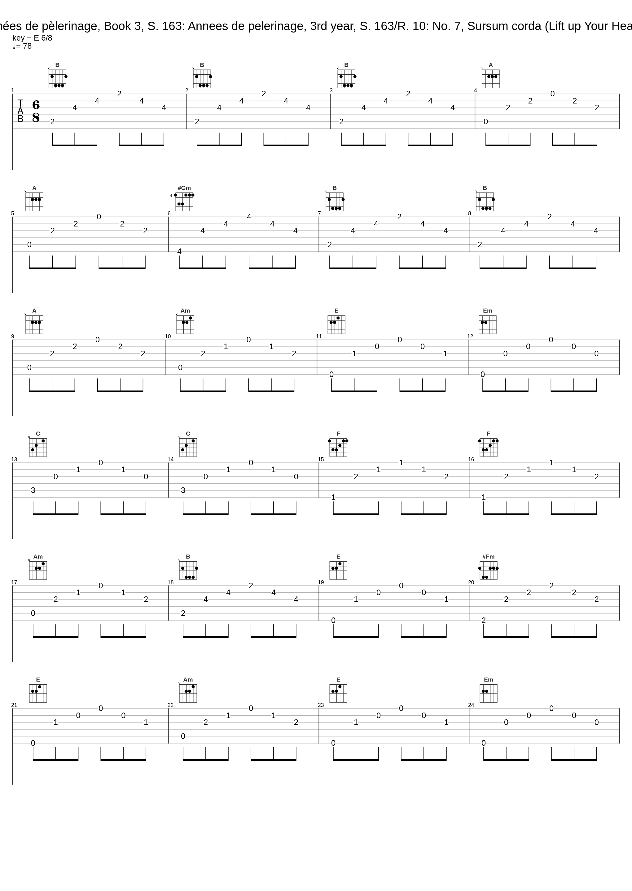 Années de pèlerinage, Book 3, S. 163: Annees de pelerinage, 3rd year, S. 163/R. 10: No. 7, Sursum corda (Lift up Your Hearts)_Béla Bartók_1