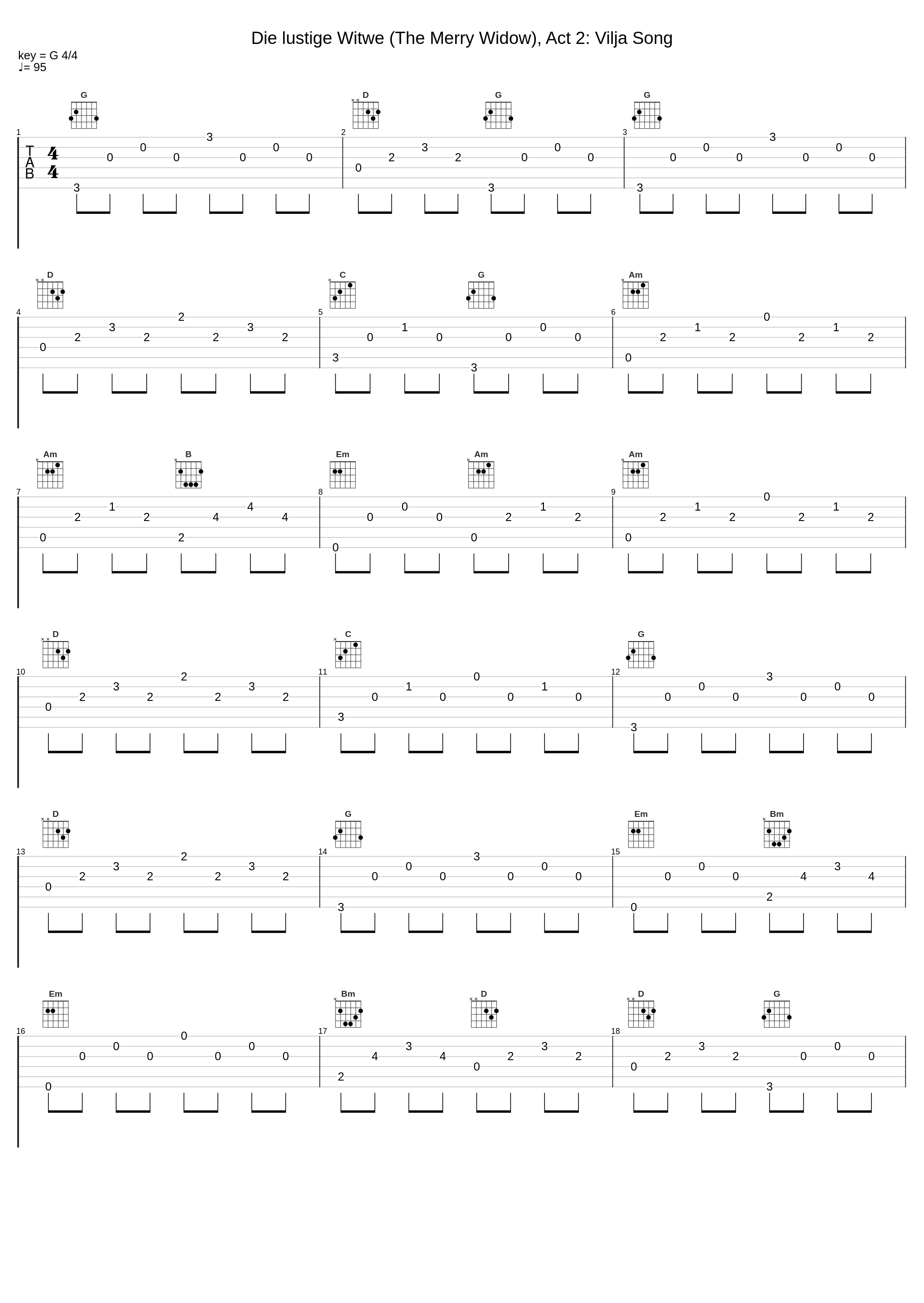 Die lustige Witwe (The Merry Widow), Act 2: Vilja Song_Franz Lehár_1