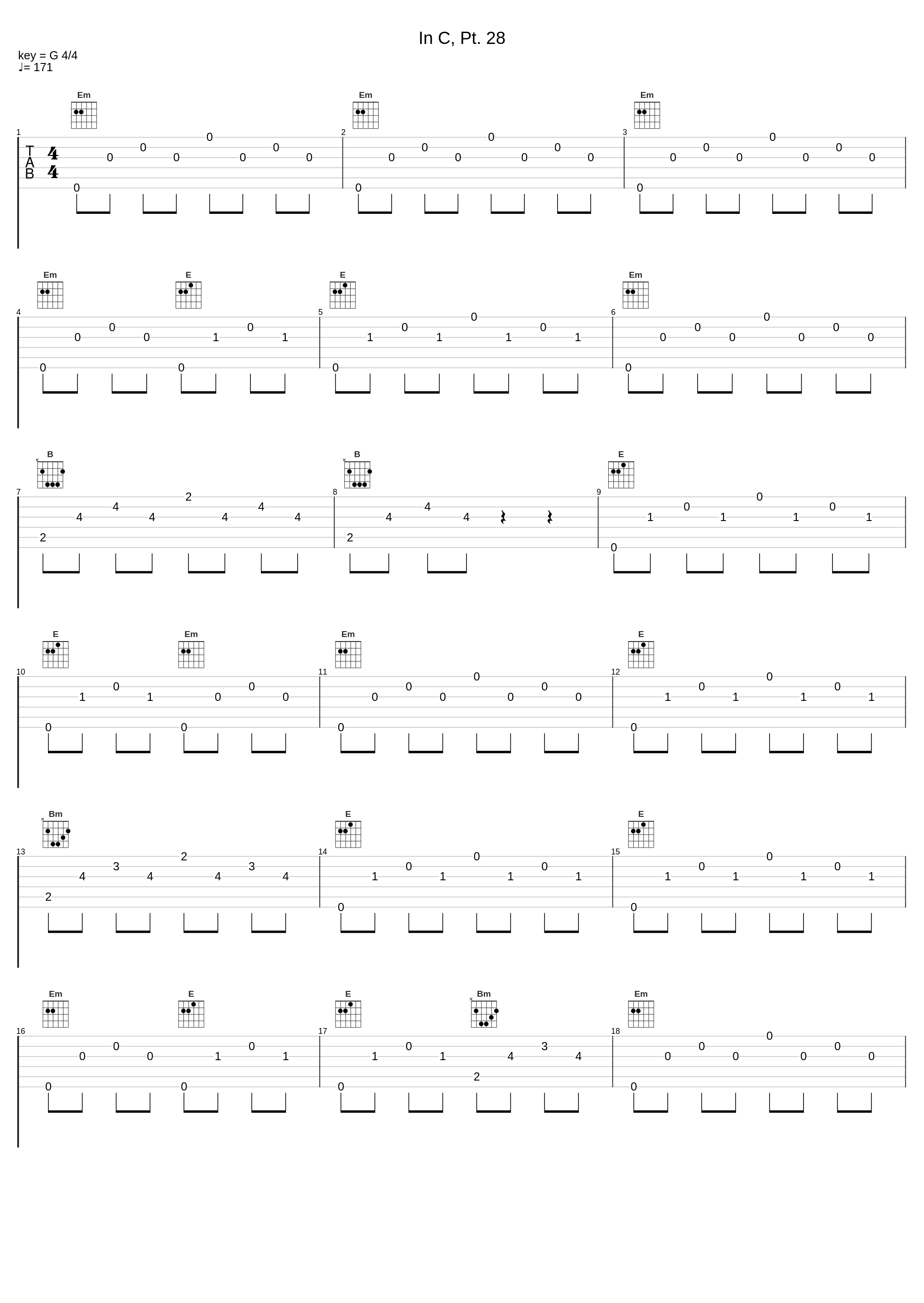 In C, Pt. 28_Salt Lake Electric Ensemble,Terry Riley_1