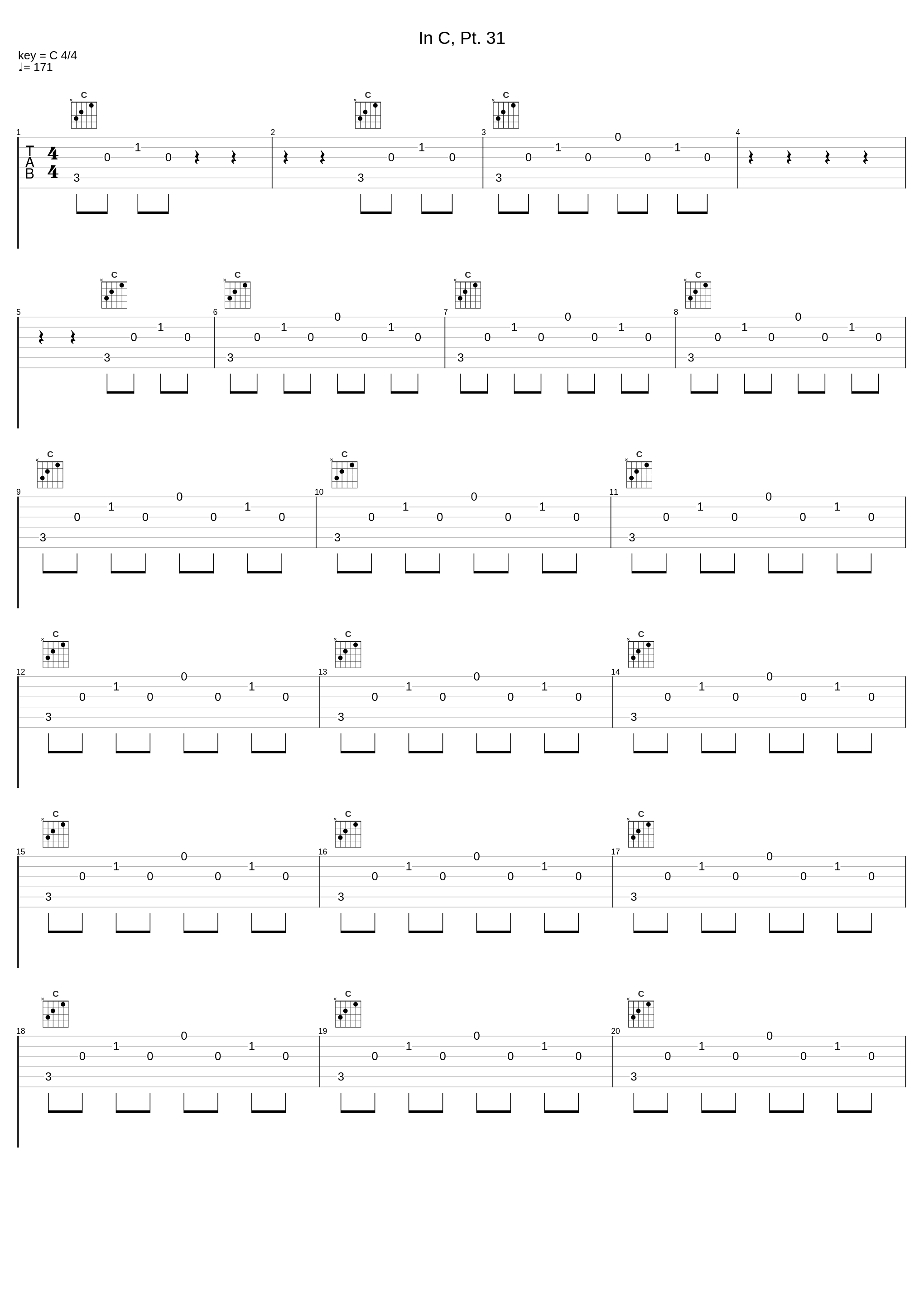 In C, Pt. 31_Salt Lake Electric Ensemble,Terry Riley_1