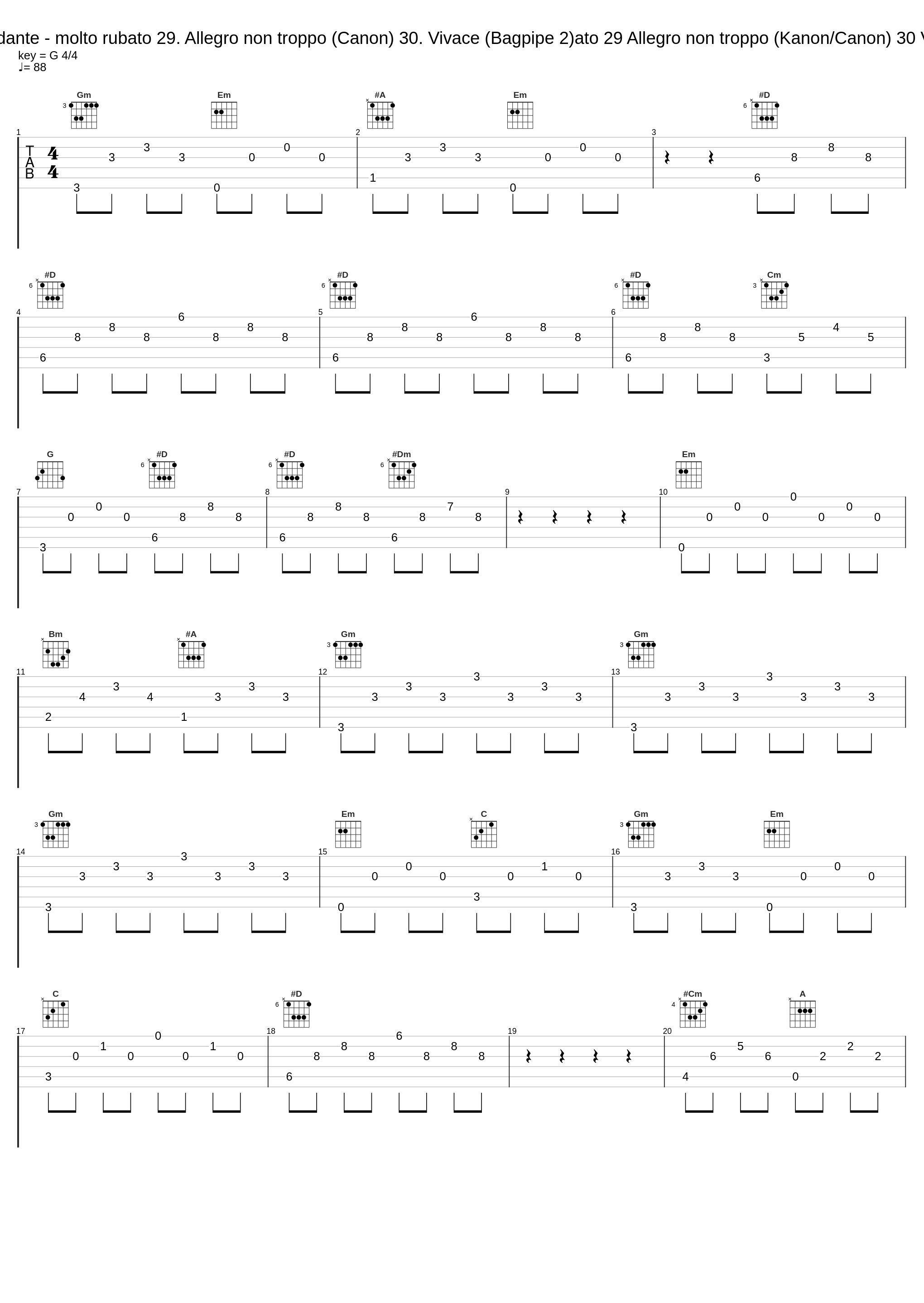 28 Andante - molto rubato 29. Allegro non troppo (Canon) 30. Vivace (Bagpipe 2)ato 29 Allegro non troppo (Kanon/Canon) 30 Vivace_Zoltán Kocsis_1