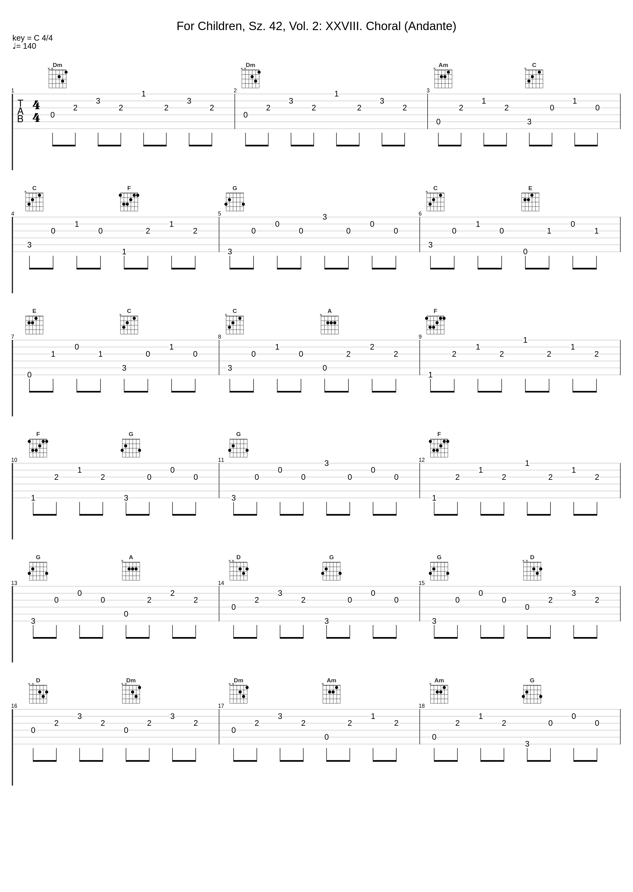 For Children, Sz. 42, Vol. 2: XXVIII. Choral (Andante)_Diana Weston,Béla Bartók_1