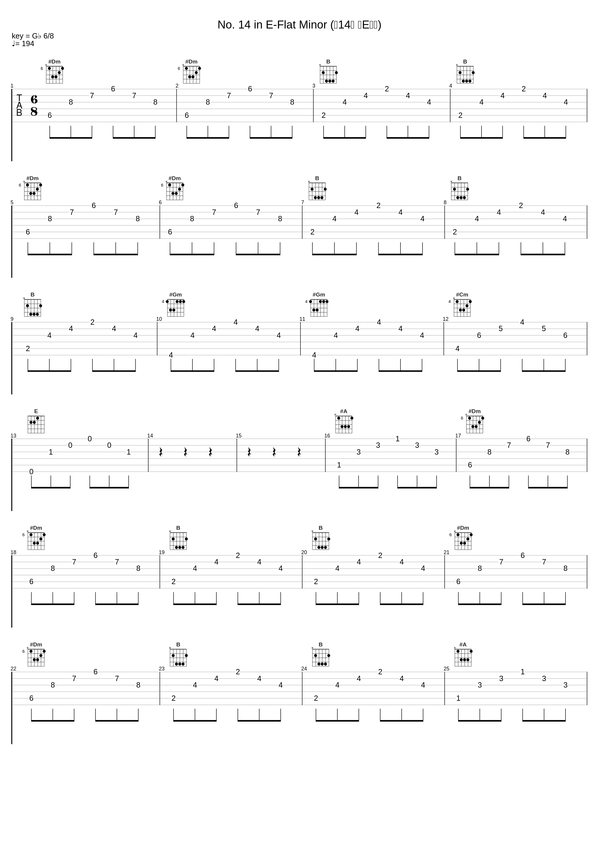 No. 14 in E-Flat Minor (第14首 降E小调)_Alexander Scriabin_1