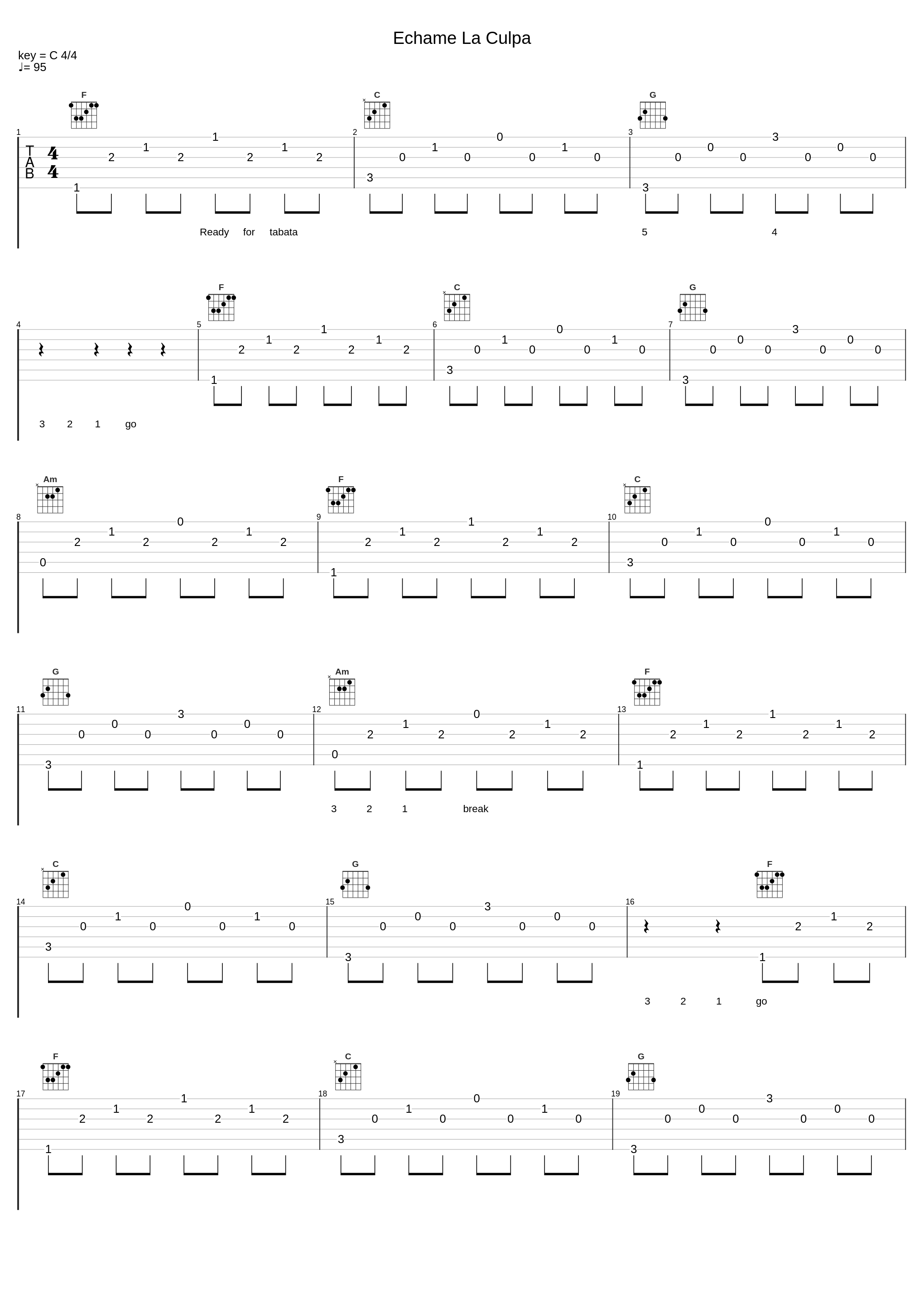 Echame La Culpa_Tabata Music_1