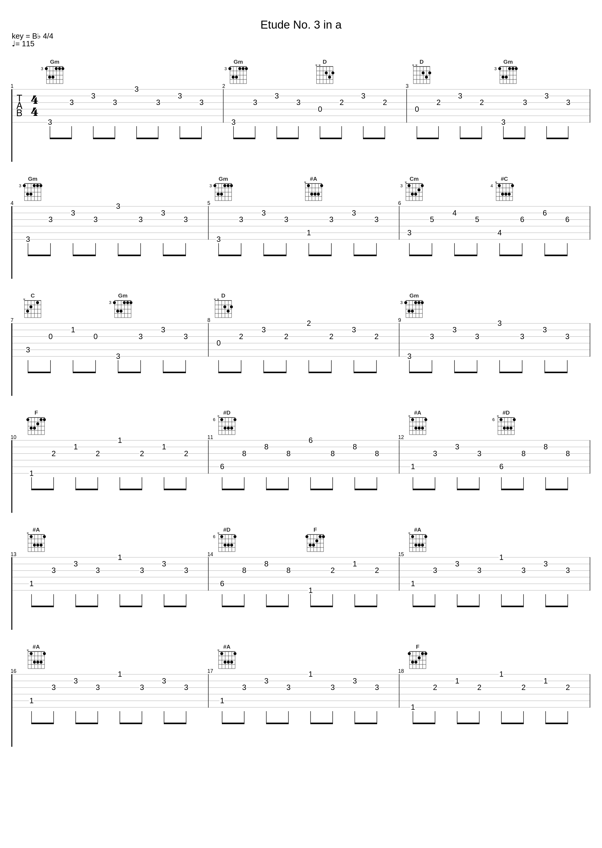 Etude No. 3 in a_Christopher Hill,John Walker_1