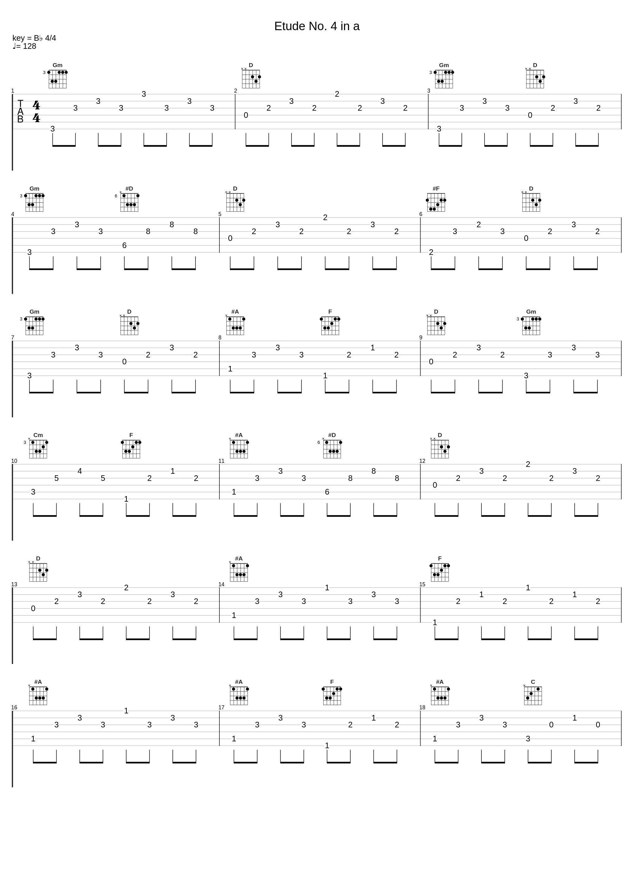 Etude No. 4 in a_Christopher Hill,John Walker_1