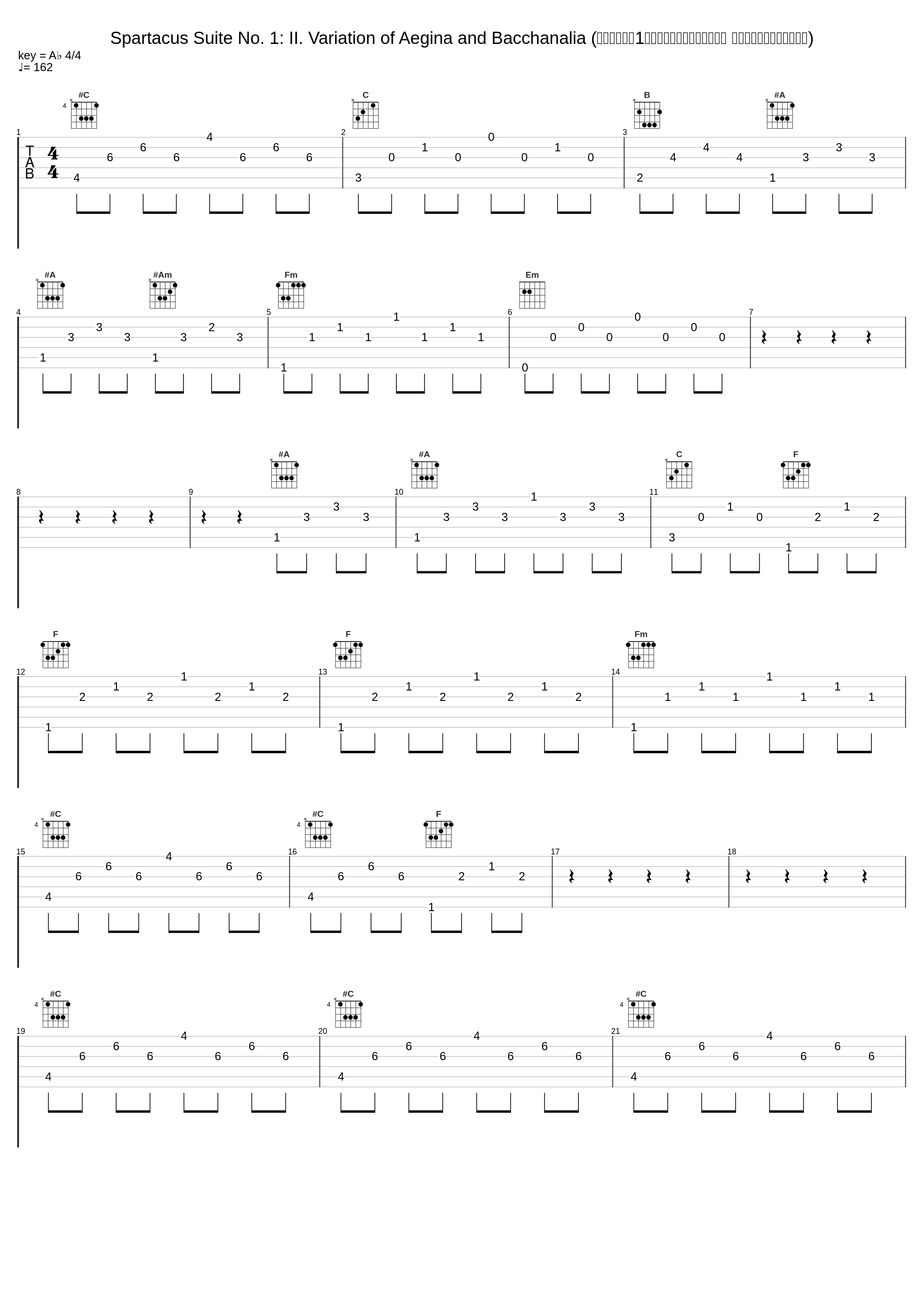 Spartacus Suite No. 1: II. Variation of Aegina and Bacchanalia (哈恰图良：第1号斯巴达卡斯组曲：第二乐章 艾吉娜与巴卡纳里亚变奏曲)_Aram Khachaturian_1