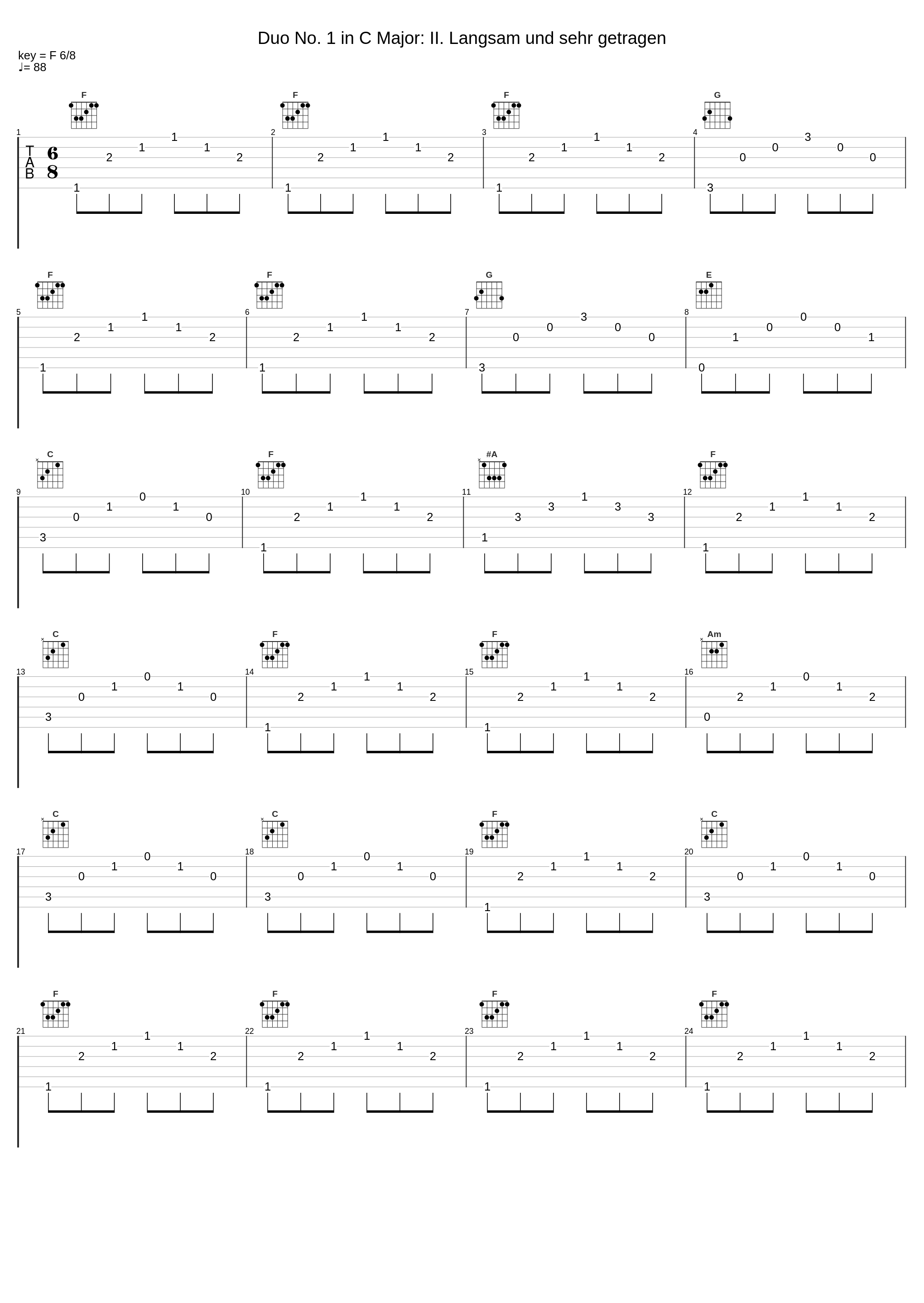 Duo No. 1 in C Major: II. Langsam und sehr getragen_Heinrich-Albert-Duo_1