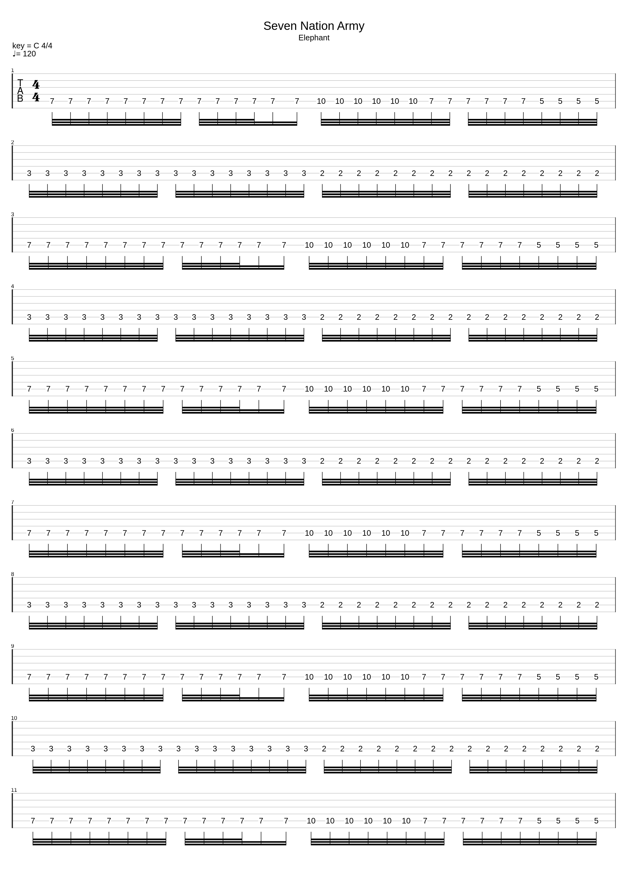 Seven Nation Army (Heavy Meatal Version)_The White Stripes_1