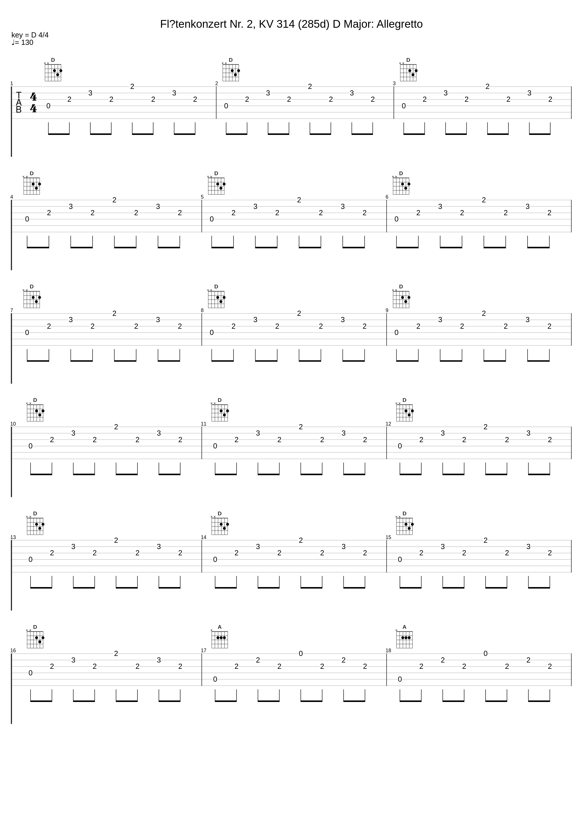 Flötenkonzert Nr. 2, KV 314 (285d) D Major: Allegretto_Orchestre De Chambre De Lausanne,Aurèle Nicolet_1