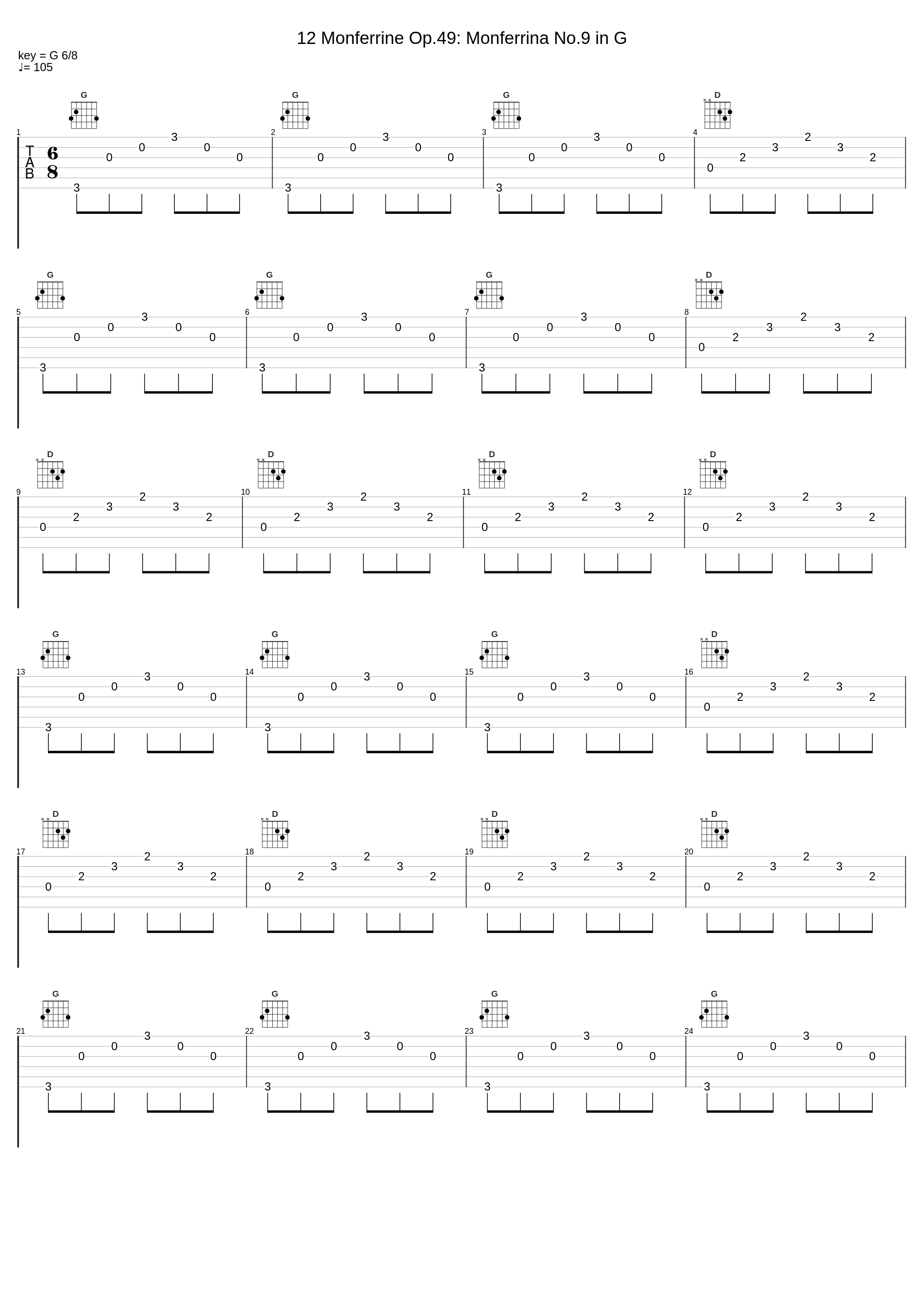 12 Monferrine Op.49: Monferrina No.9 in G_Pietro Spada,Muzio Clementi_1