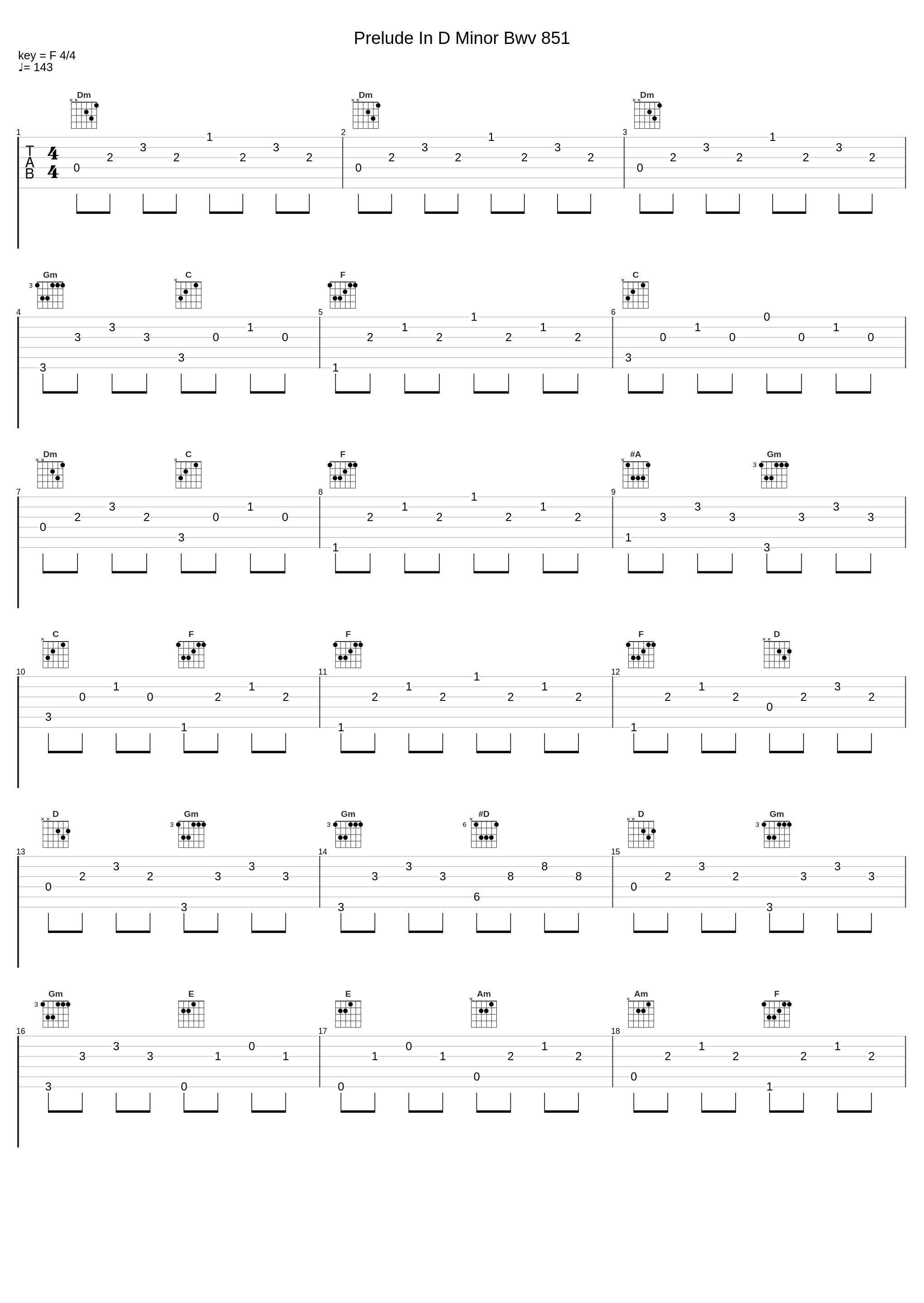 Prelude In D Minor Bwv 851_Israel Kastoriano,Johann Sebastian Bach_1