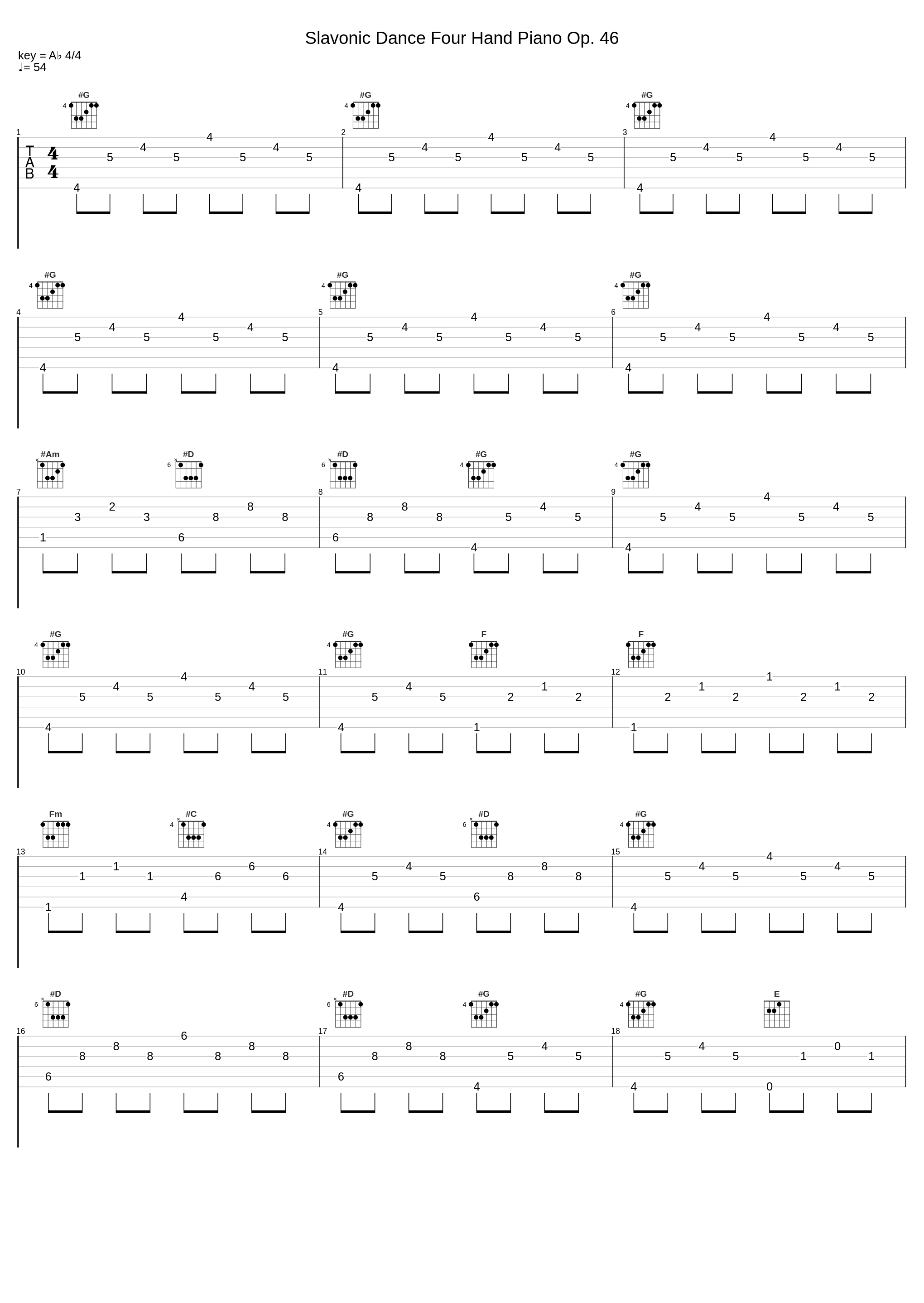 Slavonic Dance Four Hand Piano Op. 46_United Companion Orchestra,Antonín Dvořák_1