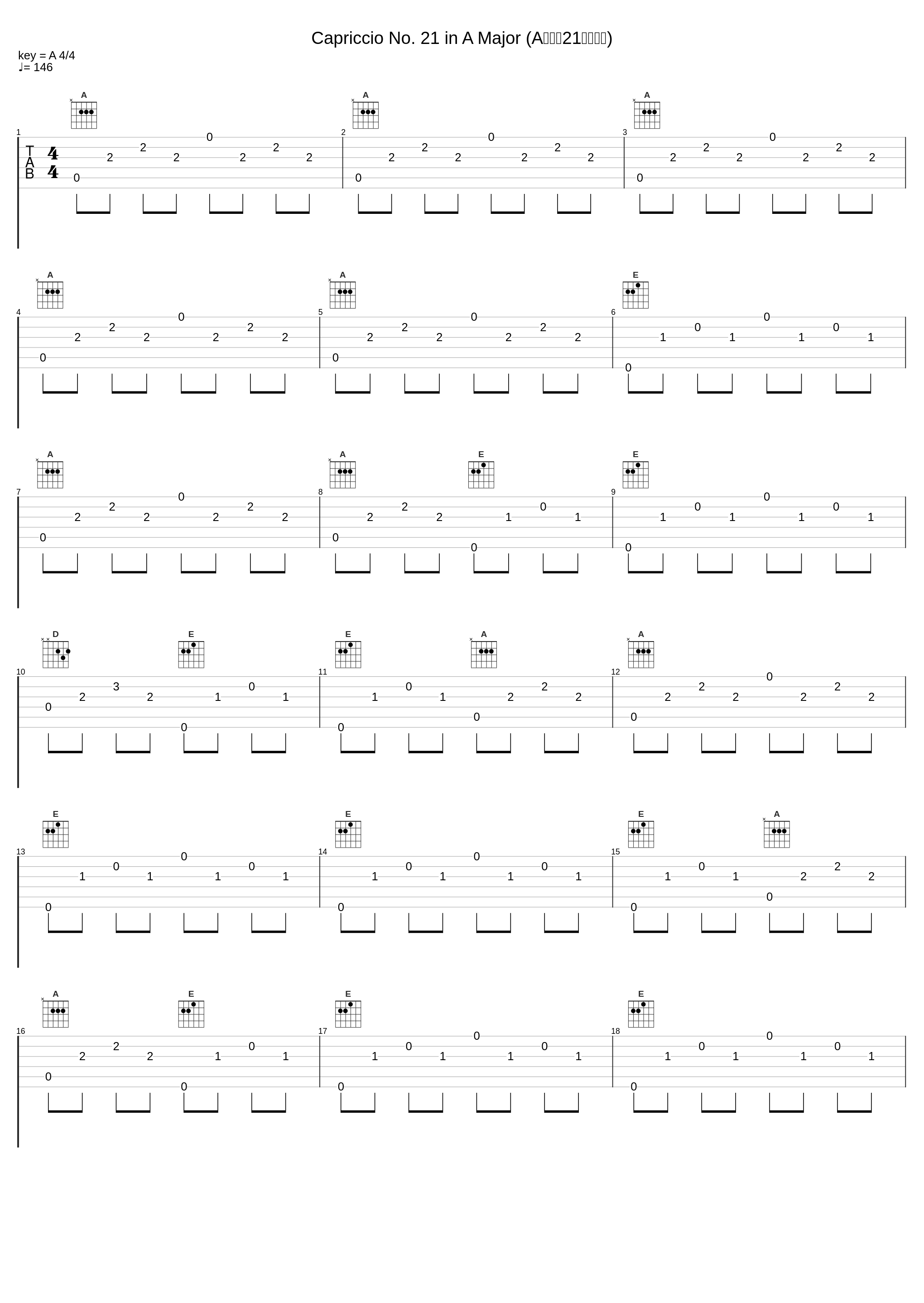 Capriccio No. 21 in A Major (A大调第21号随想曲)_Eliot Fisk_1