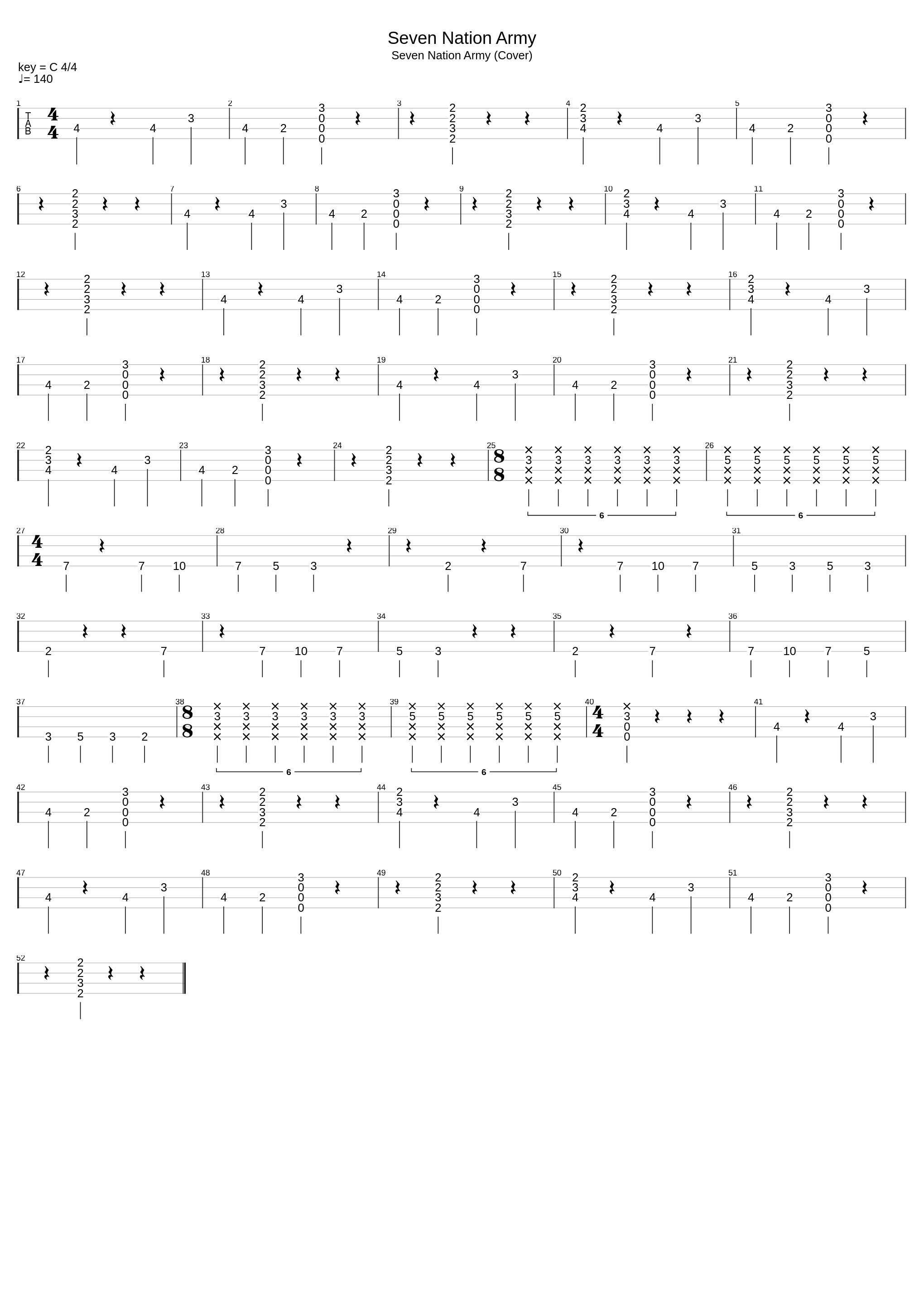 Seven Nation Army Ukulele Cover_The White Stripes_1