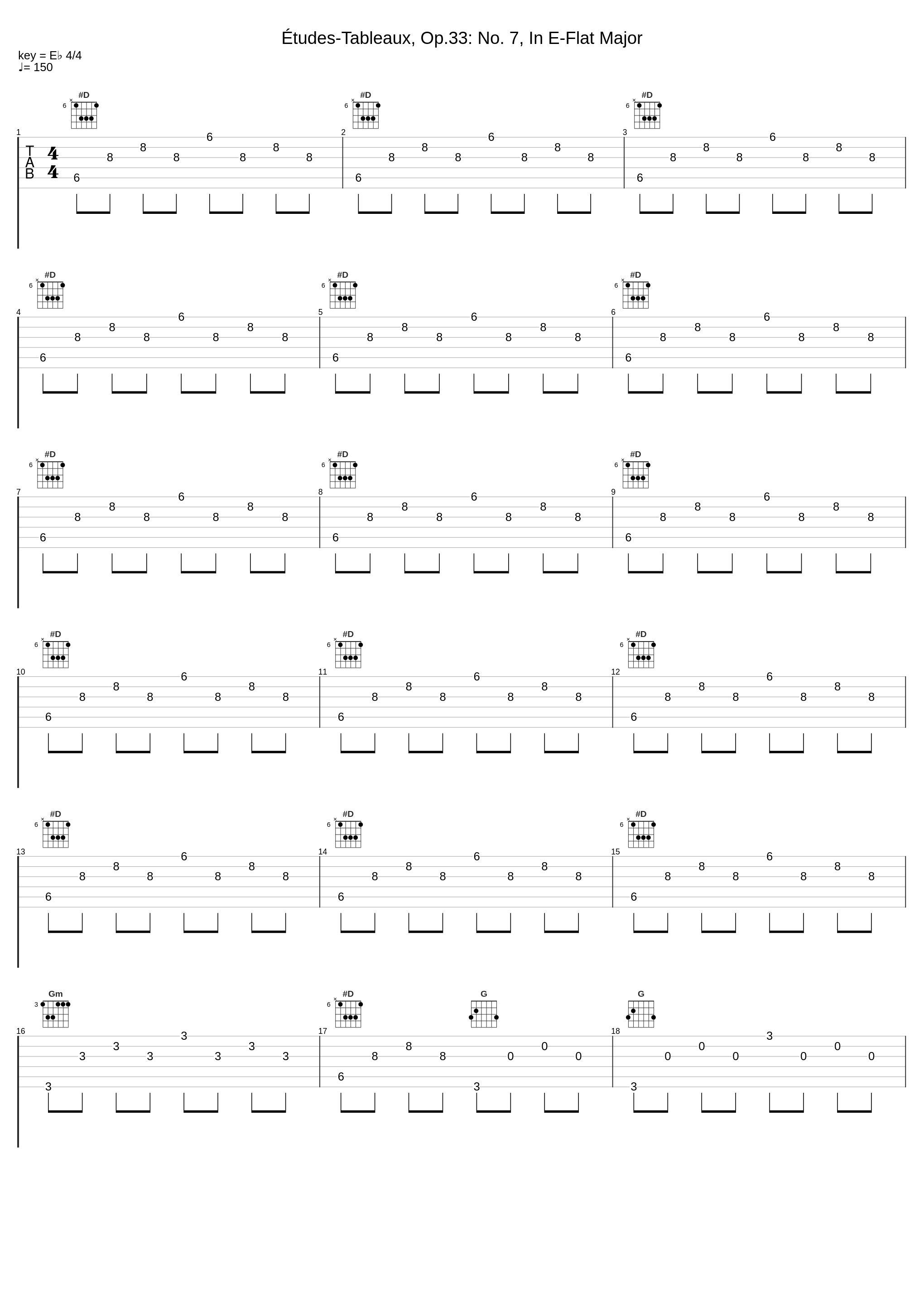 Études-Tableaux, Op.33: No. 7, In E-Flat Major_Sergei Rachmaninoff_1