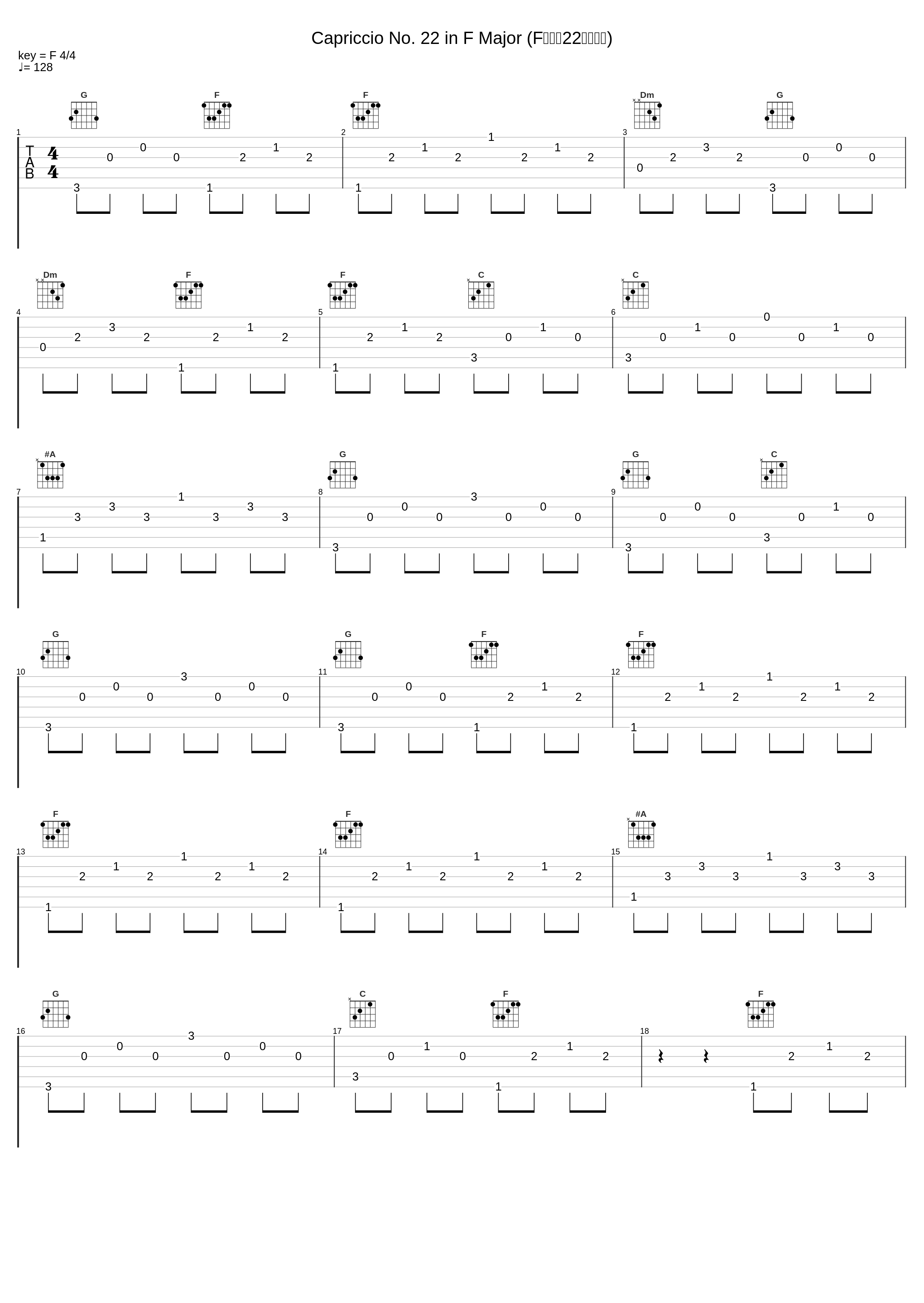 Capriccio No. 22 in F Major (F大调第22号随想曲)_Eliot Fisk_1