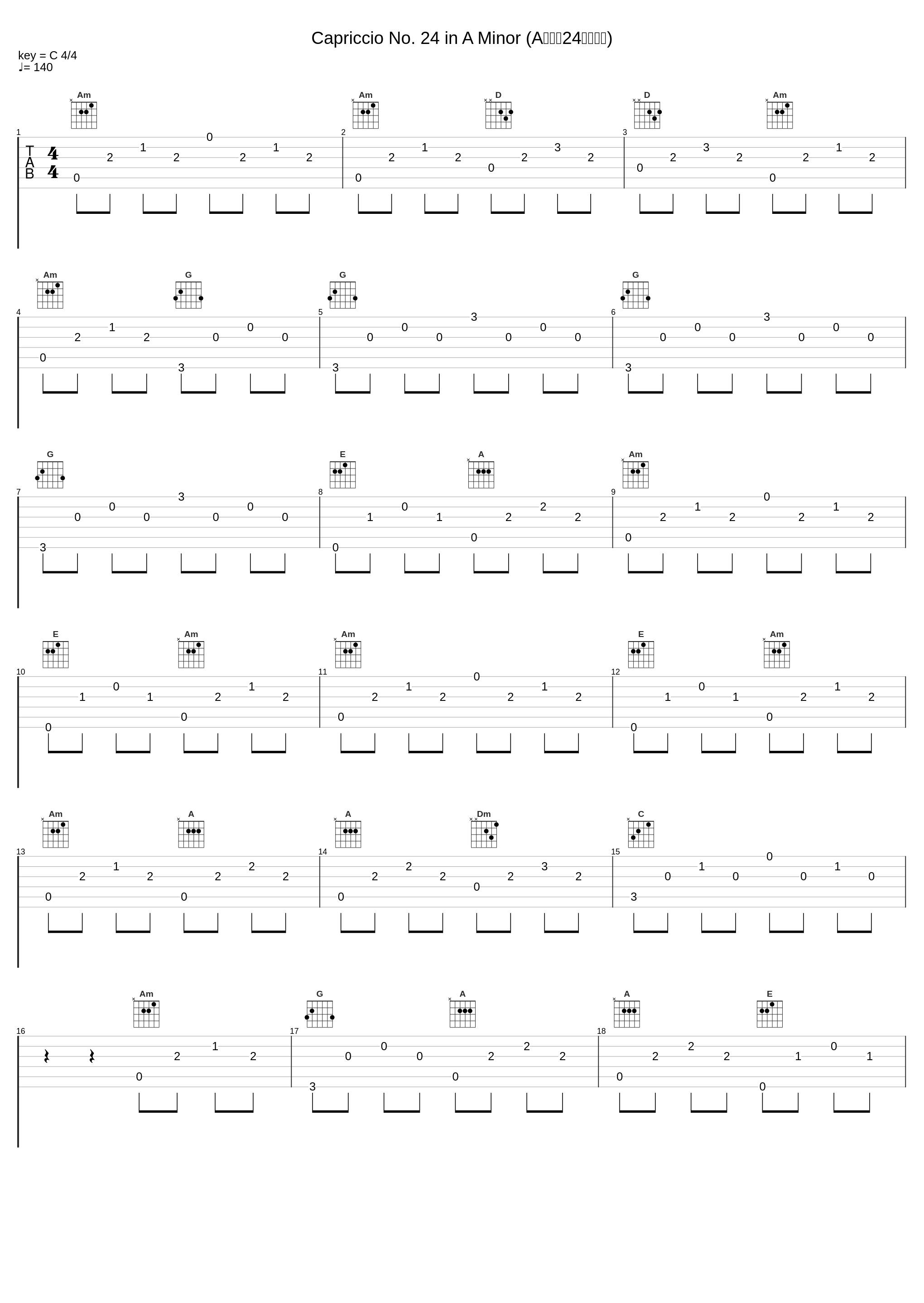 Capriccio No. 24 in A Minor (A小调第24号随想曲)_Eliot Fisk_1