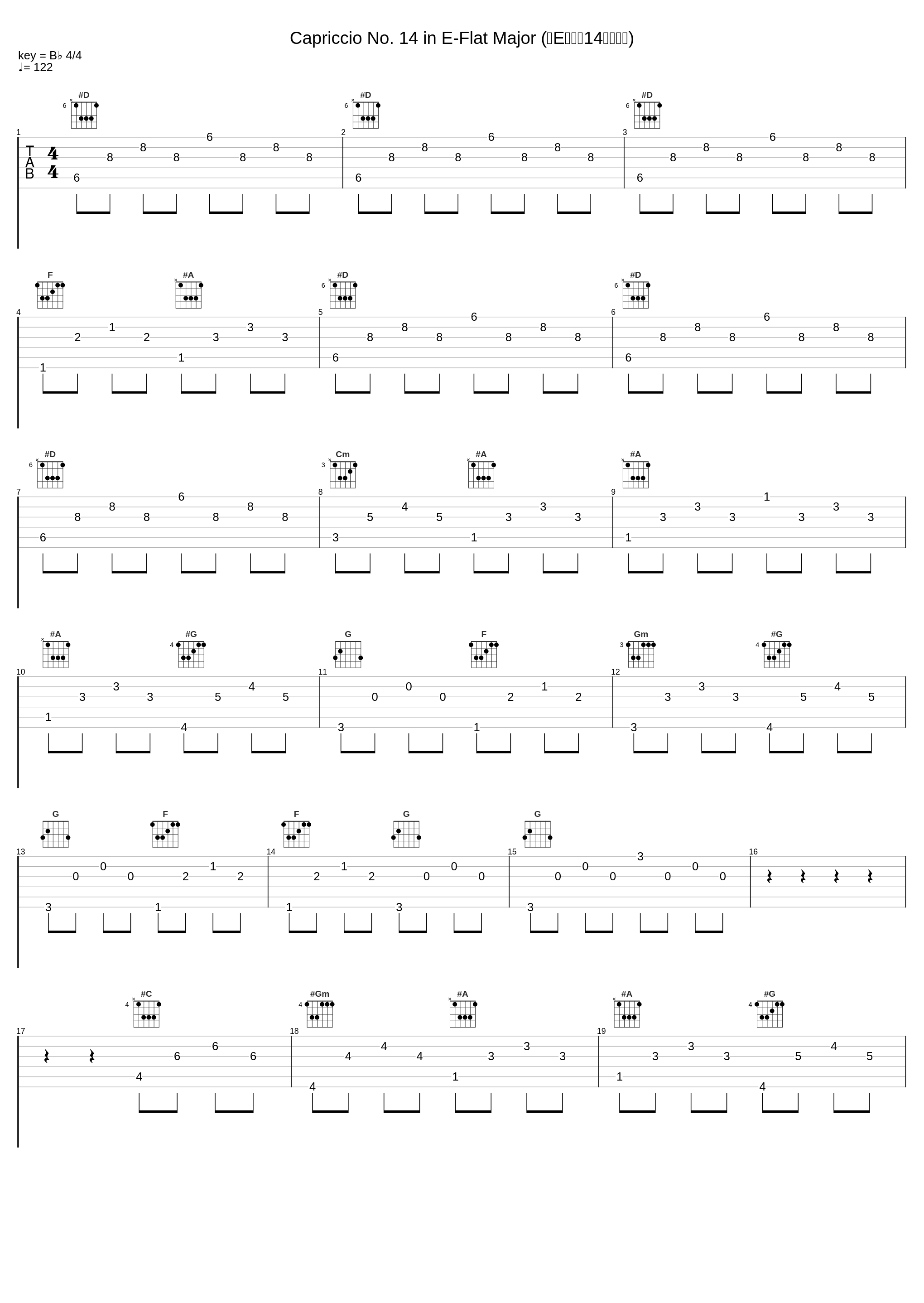 Capriccio No. 14 in E-Flat Major (降E大调第14号随想曲)_Eliot Fisk_1