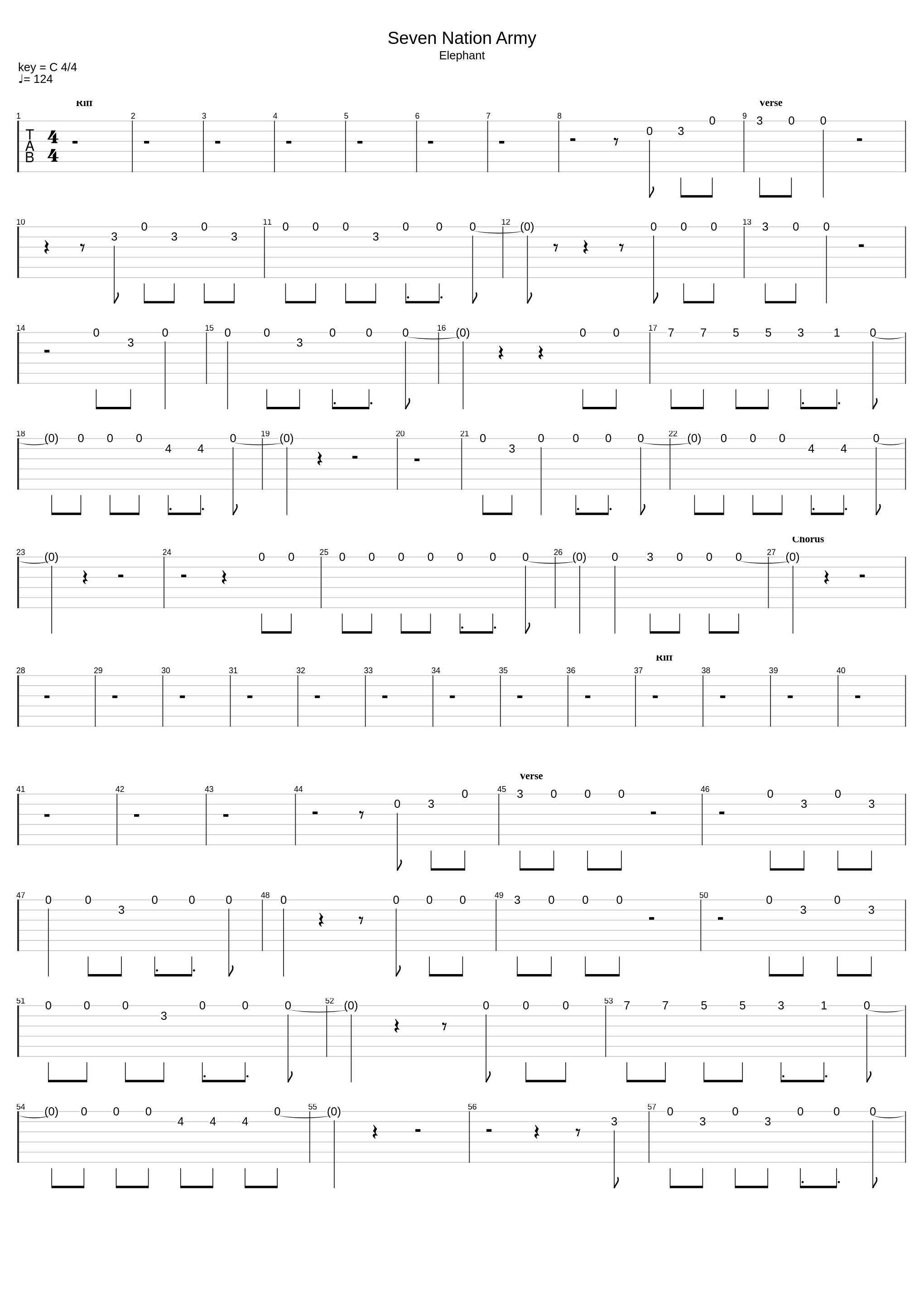 Seven Nation Army Eb_The White Stripes_1