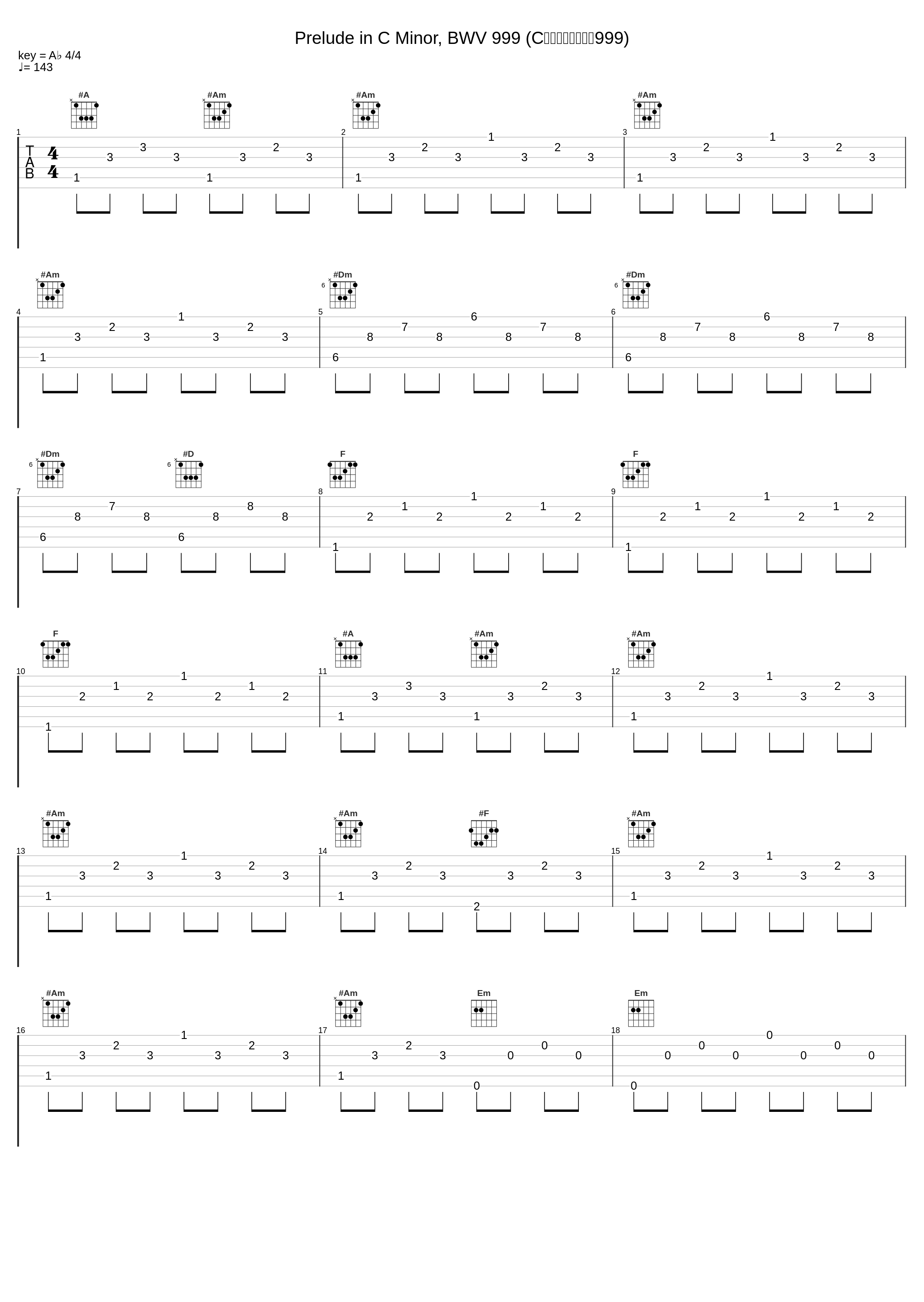 Prelude in C Minor, BWV 999 (C小调前奏曲，作品999)_Franz Just_1