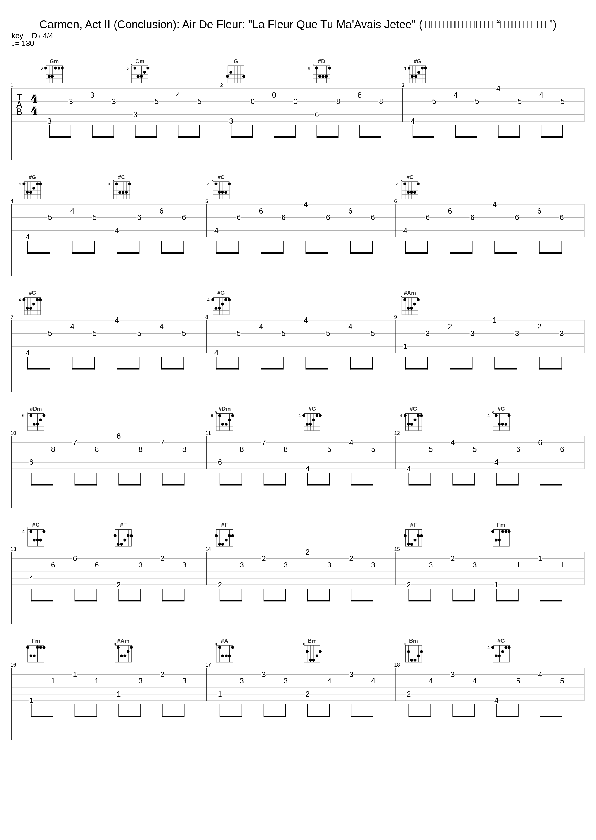 Carmen, Act II (Conclusion): Air De Fleur: "La Fleur Que Tu Ma'Avais Jetee" (比才：卡门，第二幕（结尾）：空中花：“香格里拉芙蓉却突曾有码头”)_Georges Pretre,Orchestre de l'Opéra National de Paris,Nicolai Gedda,Maria Callas_1