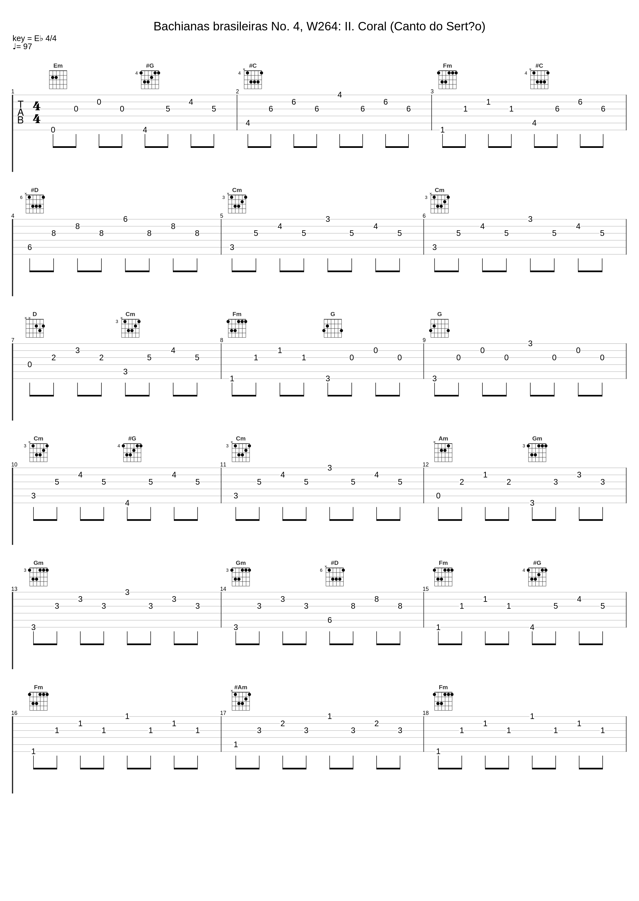 Bachianas brasileiras No. 4, W264: II. Coral (Canto do Sertão)_Javier Rameix_1