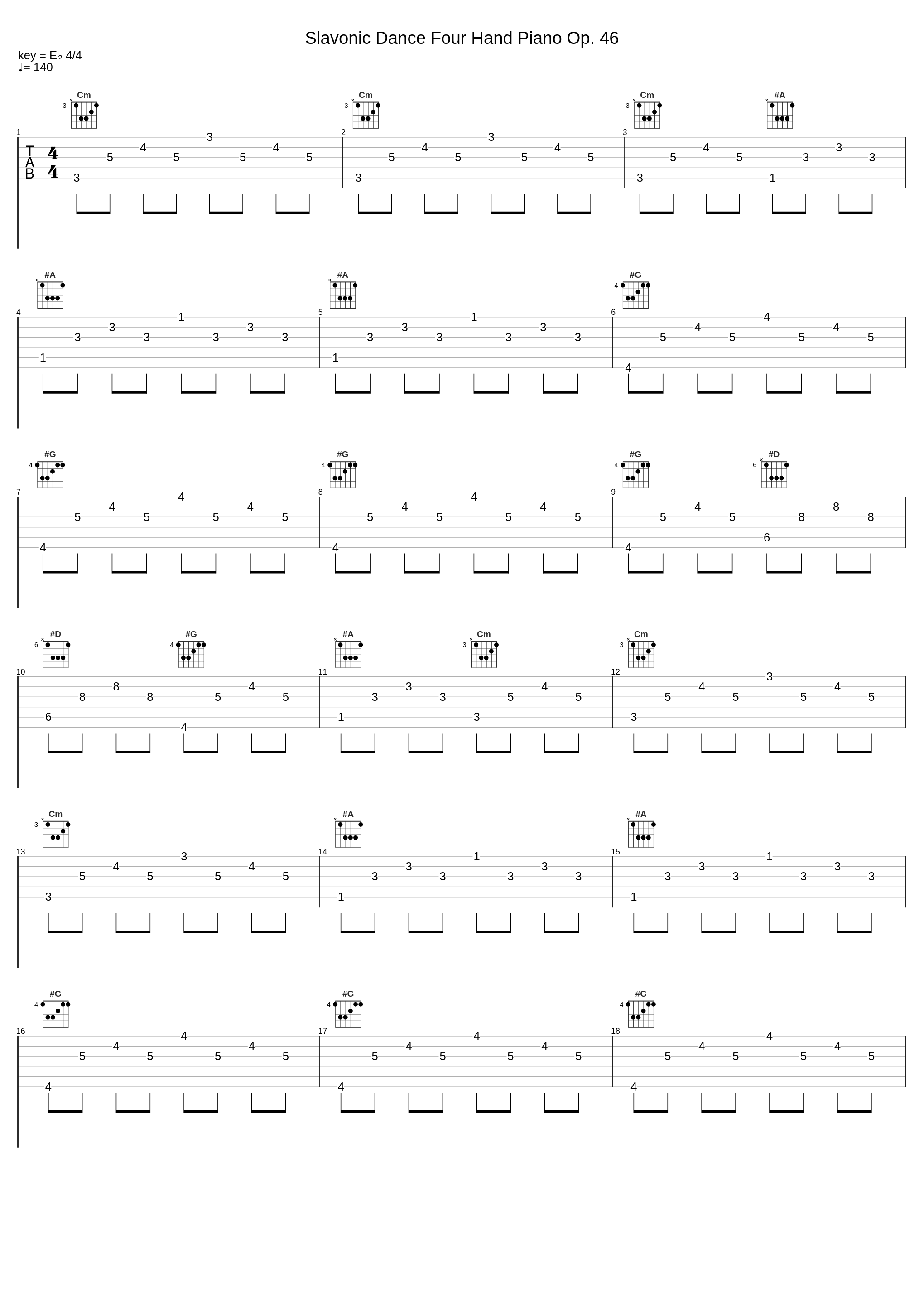 Slavonic Dance Four Hand Piano Op. 46_United Companion Orchestra,Antonín Dvořák_1