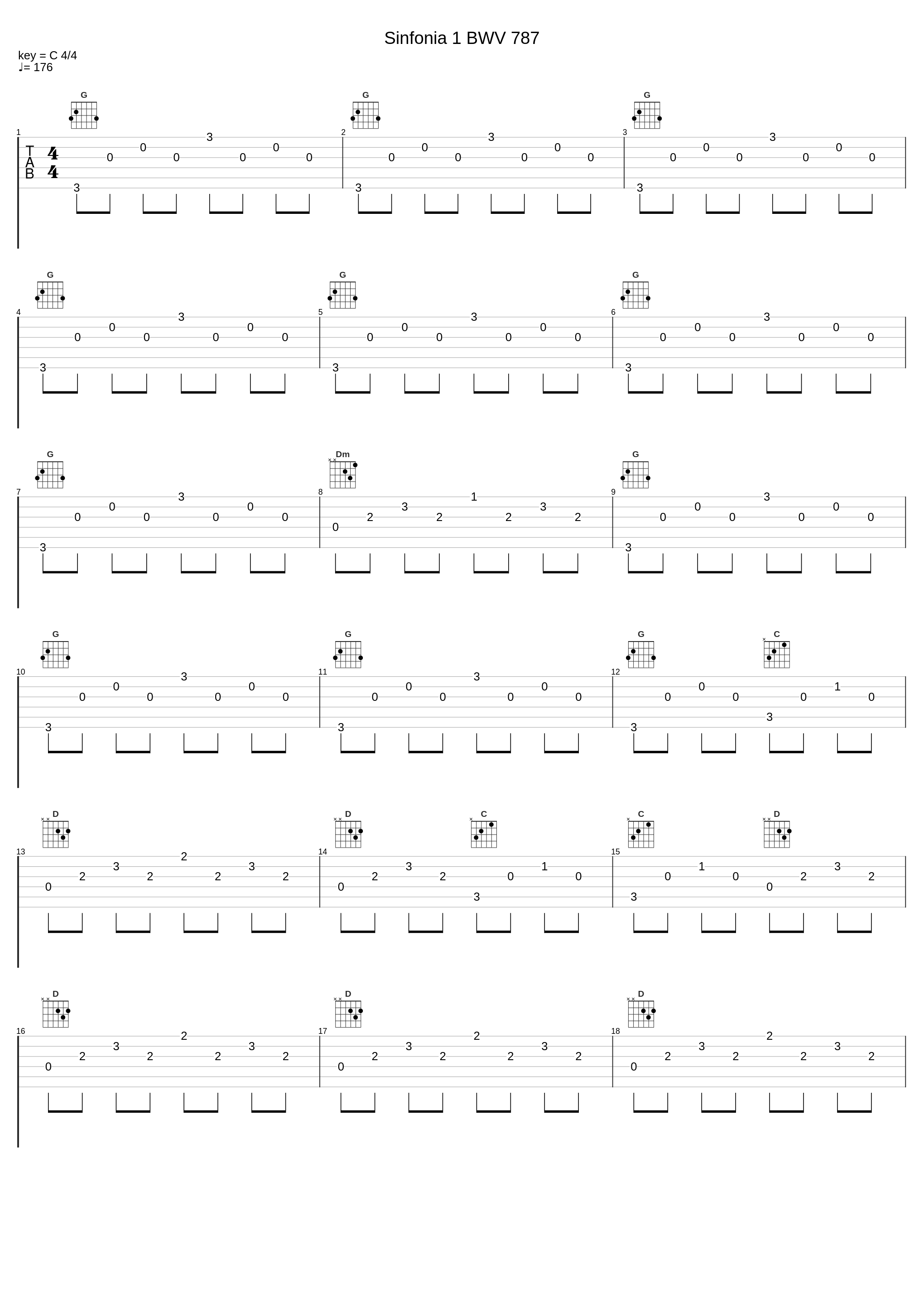 Sinfonia 1 BWV 787_Johann Sebastian Bach,Nologo_1