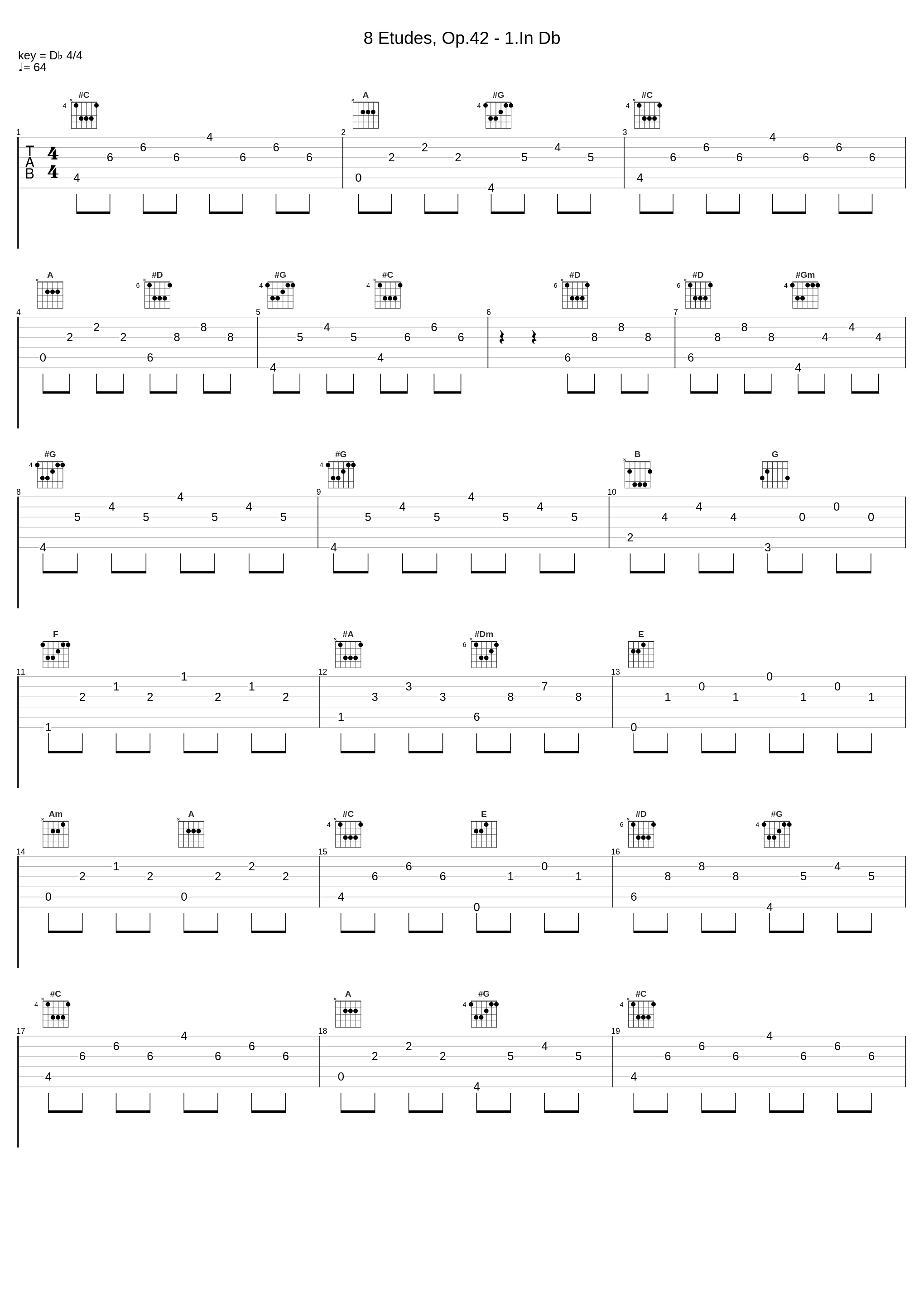 8 Etudes, Op.42 - 1.In Db_Alexander Scriabin_1