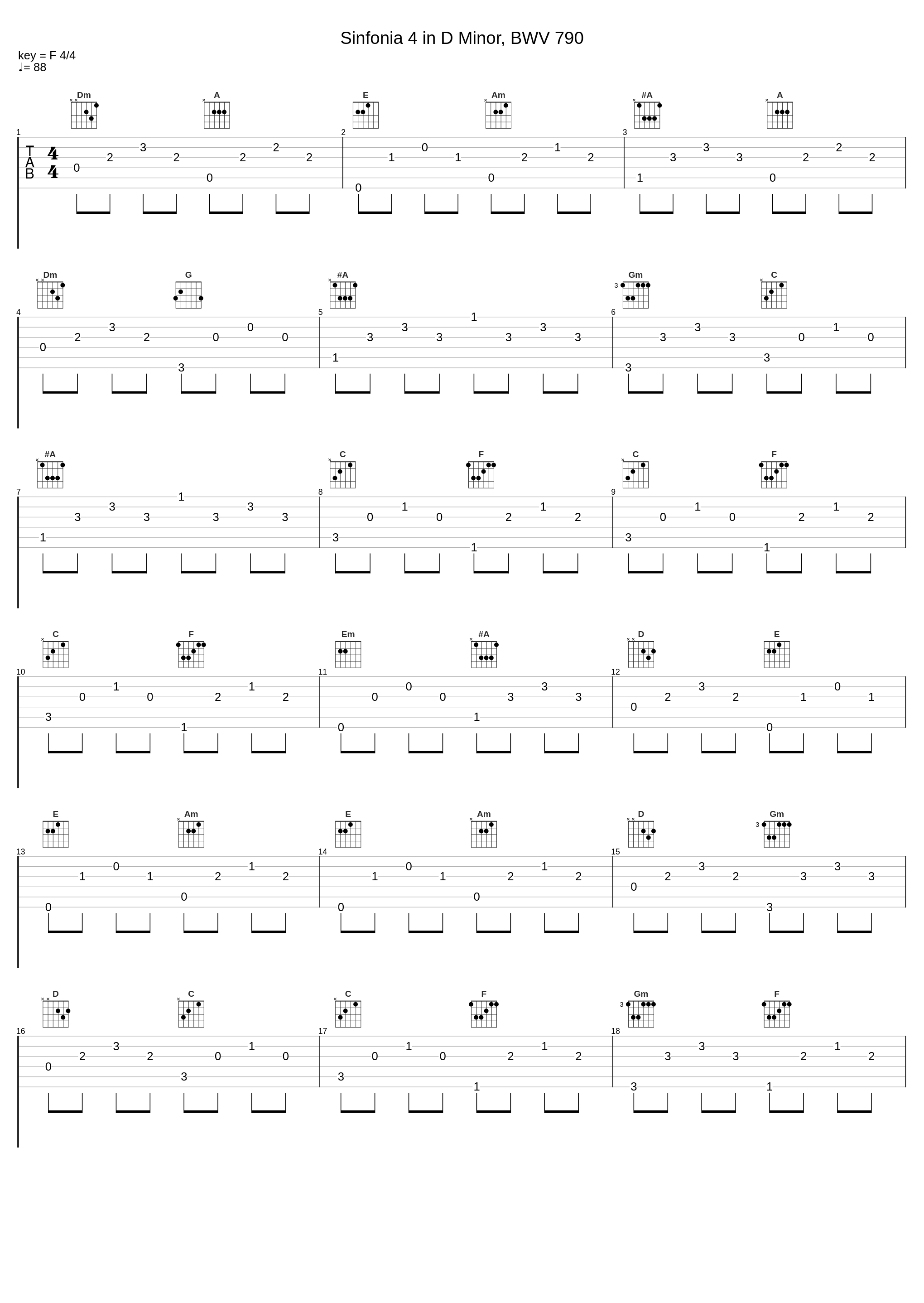 Sinfonia 4 in D Minor, BWV 790_Al Goranski,Johann Sebastian Bach_1