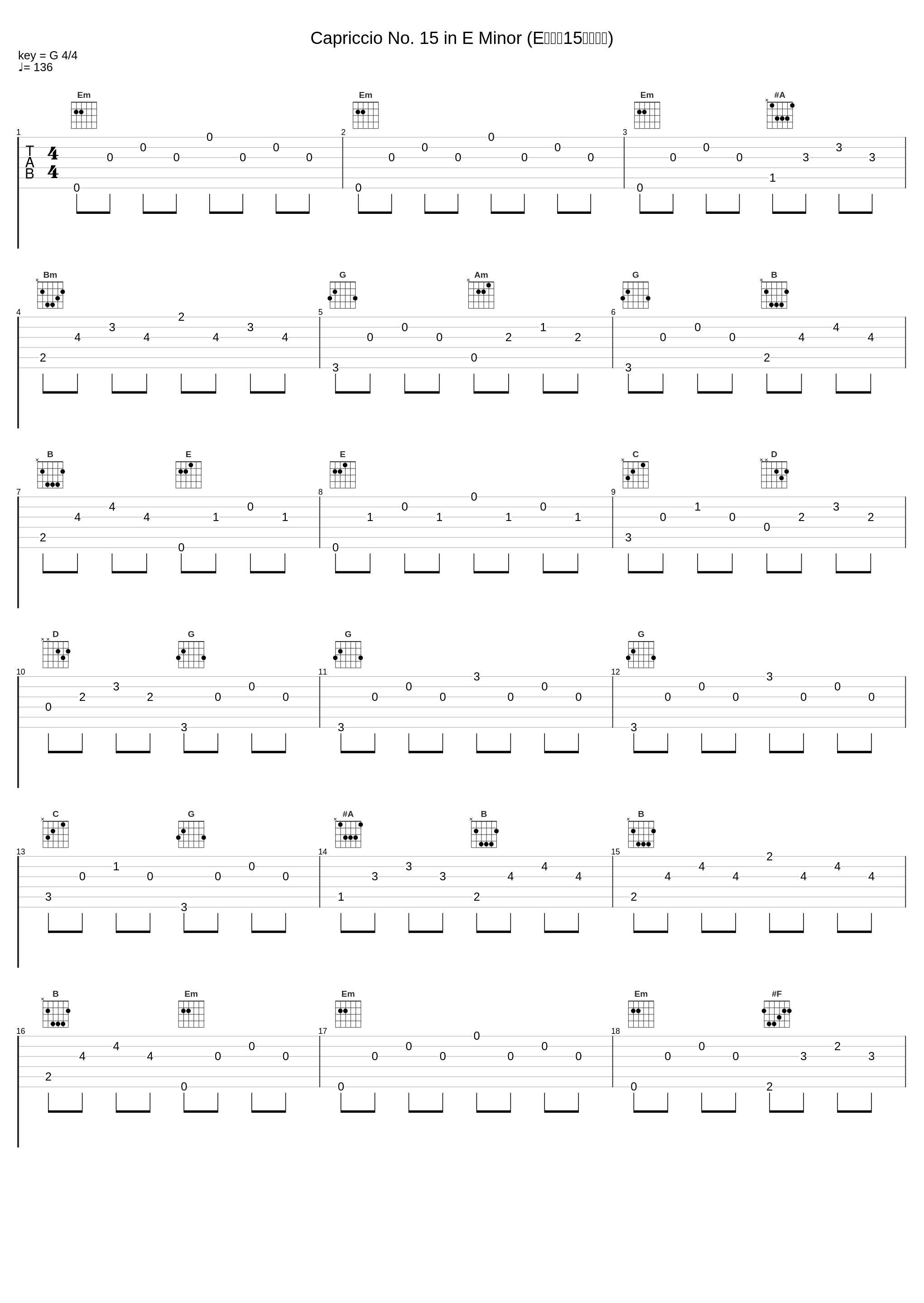 Capriccio No. 15 in E Minor (E小调第15号随想曲)_Eliot Fisk_1