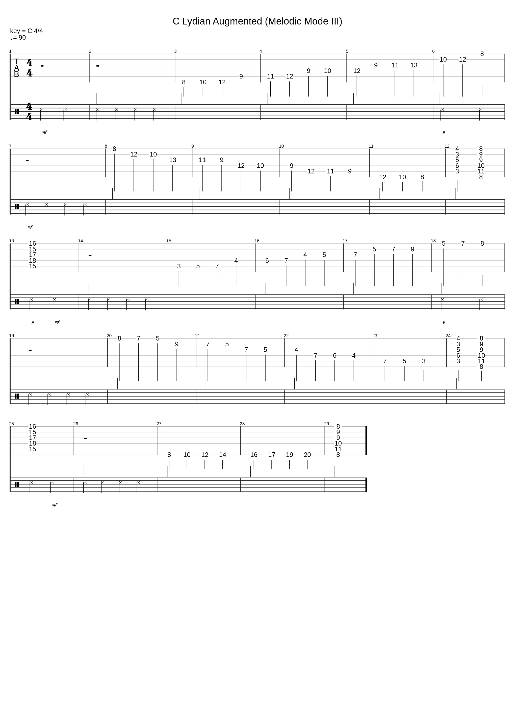 C Lydian Augmented (Melodic Mode Ⅲ)_Joseph Spirito_1