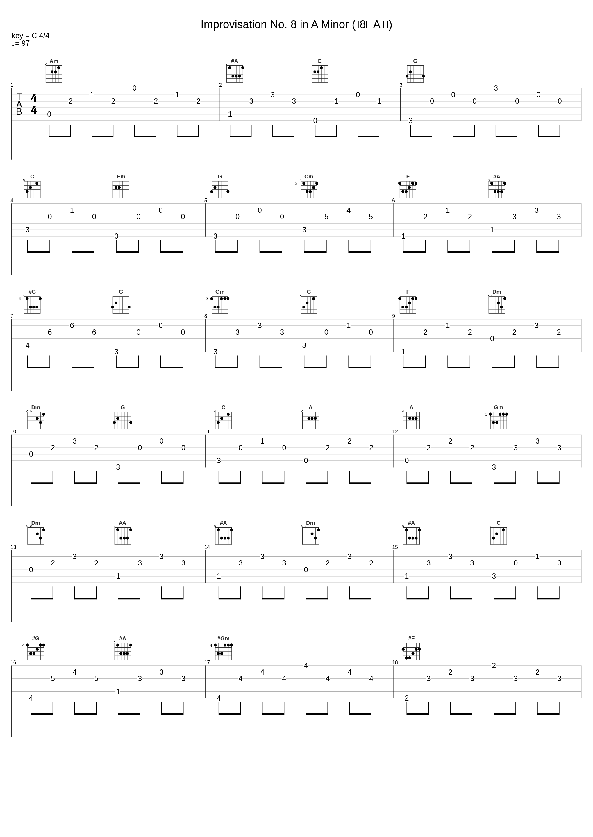 Improvisation No. 8 in A Minor (第8首 A小调)_Lucille Chung_1