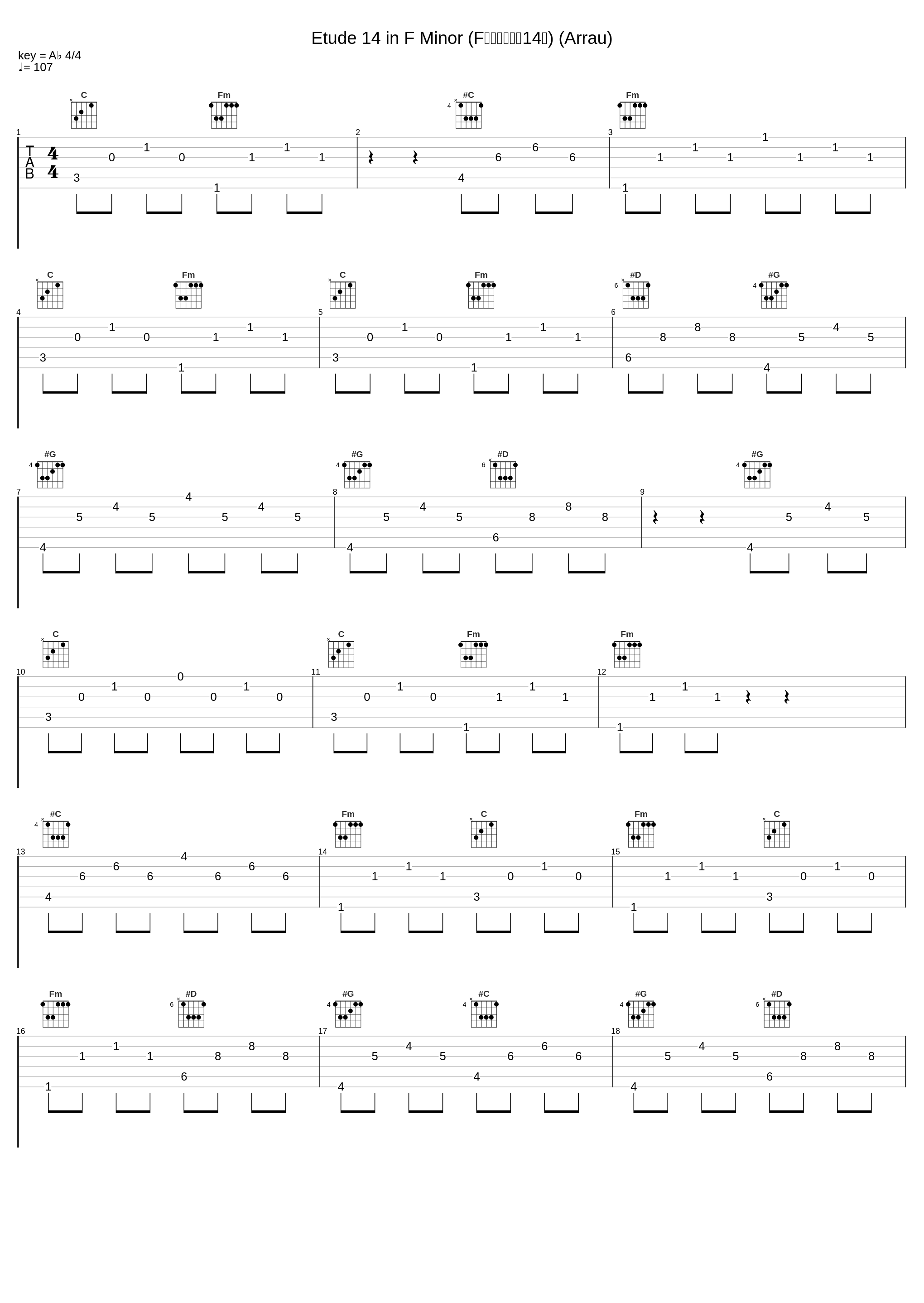 Etude 14 in F Minor (F小调练习曲第14首) (Arrau)_Claudio Arrau_1