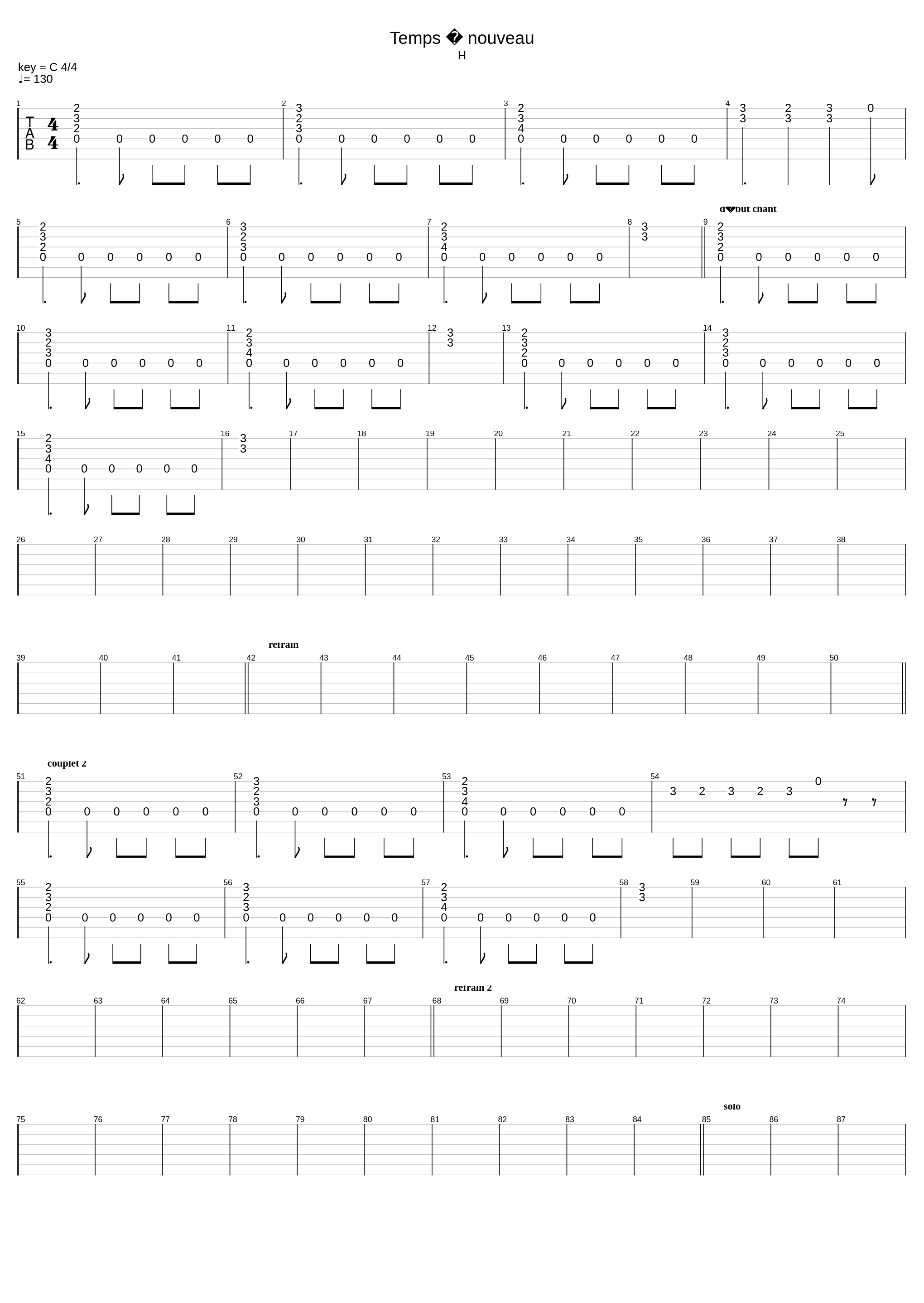 Temps à Nouveau_Jean Louis Aubert_1