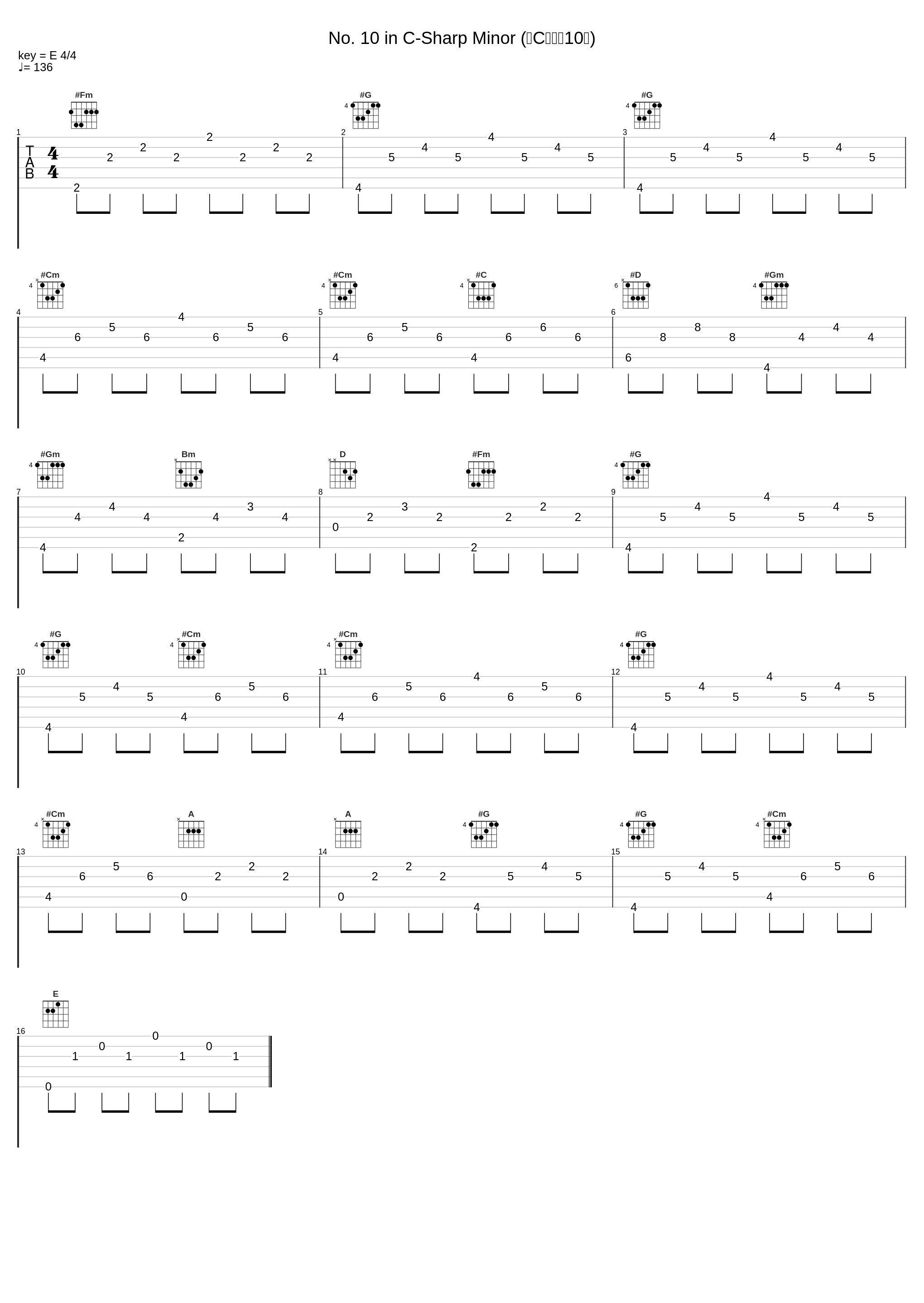 No. 10 in C-Sharp Minor (升C小调第10首)_邓泰山_1