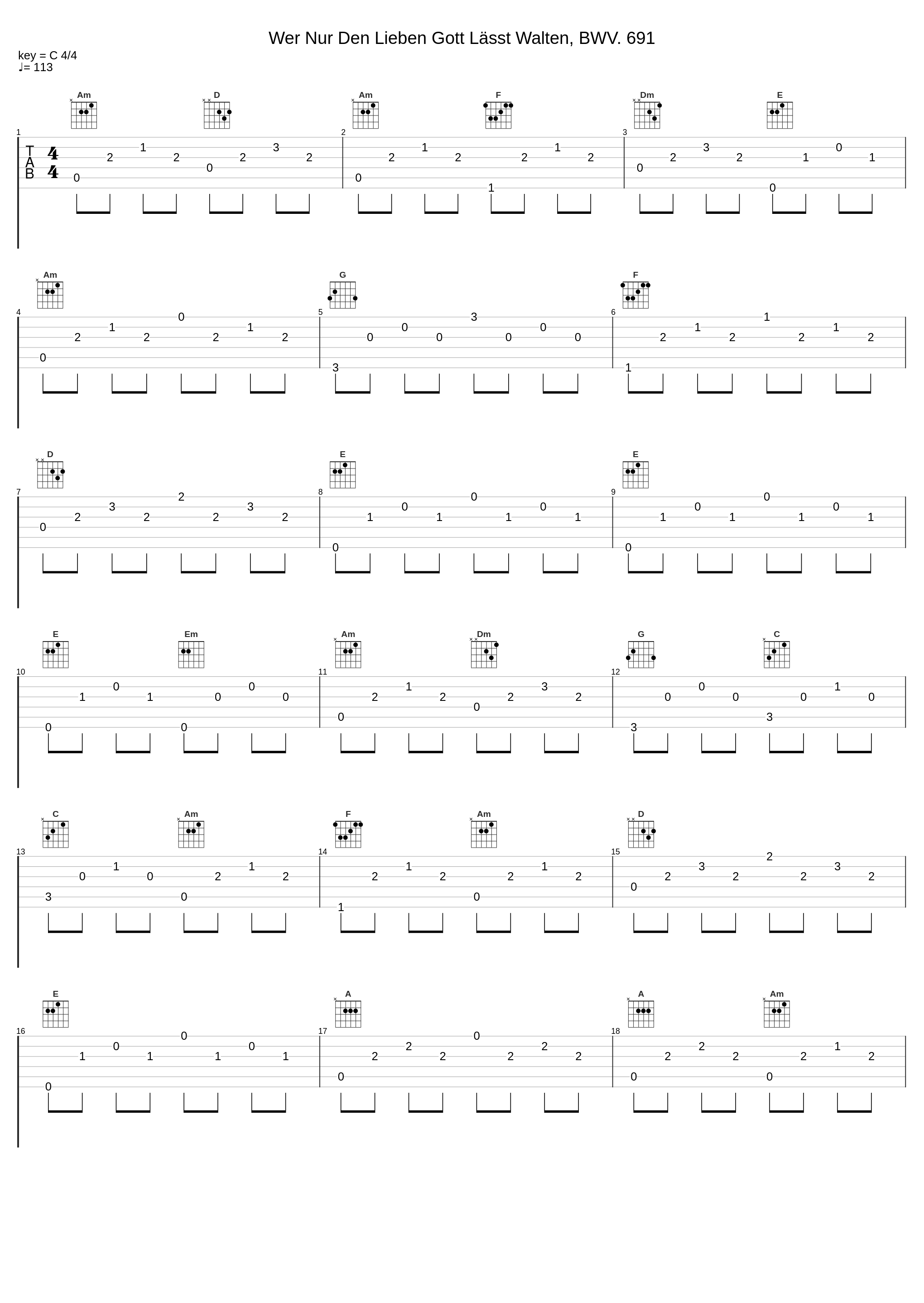 Wer Nur Den Lieben Gott Lässt Walten, BWV. 691_Angela Hewitt,Johann Sebastian Bach_1