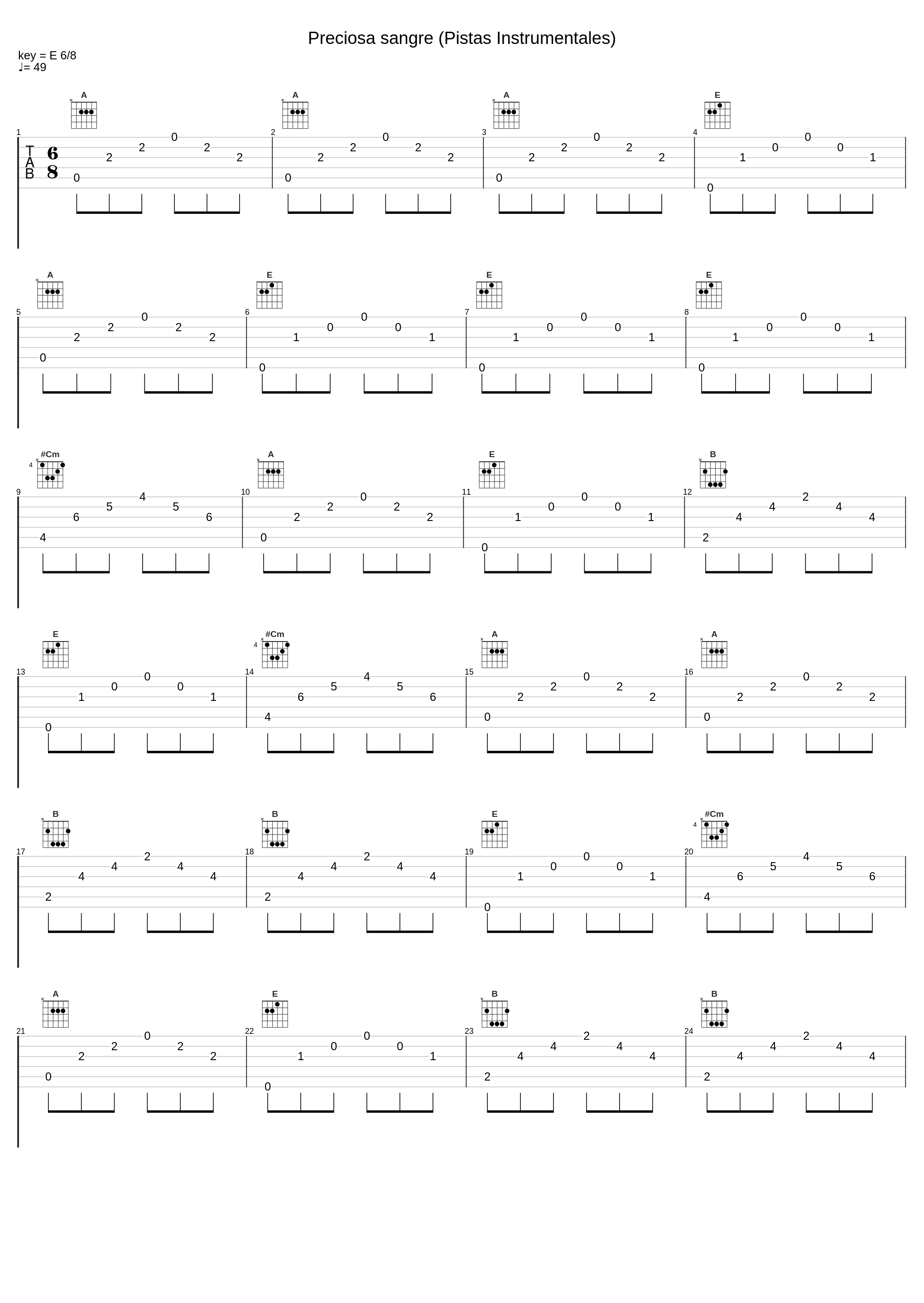 Preciosa sangre (Pistas Instrumentales)_Sheila Romero_1