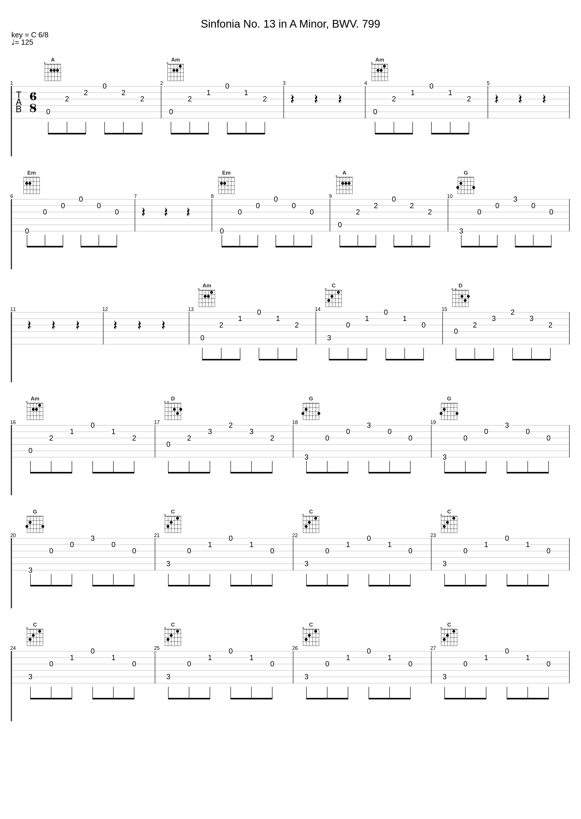 Sinfonia No. 13 in A Minor, BWV. 799_Angela Hewitt_1