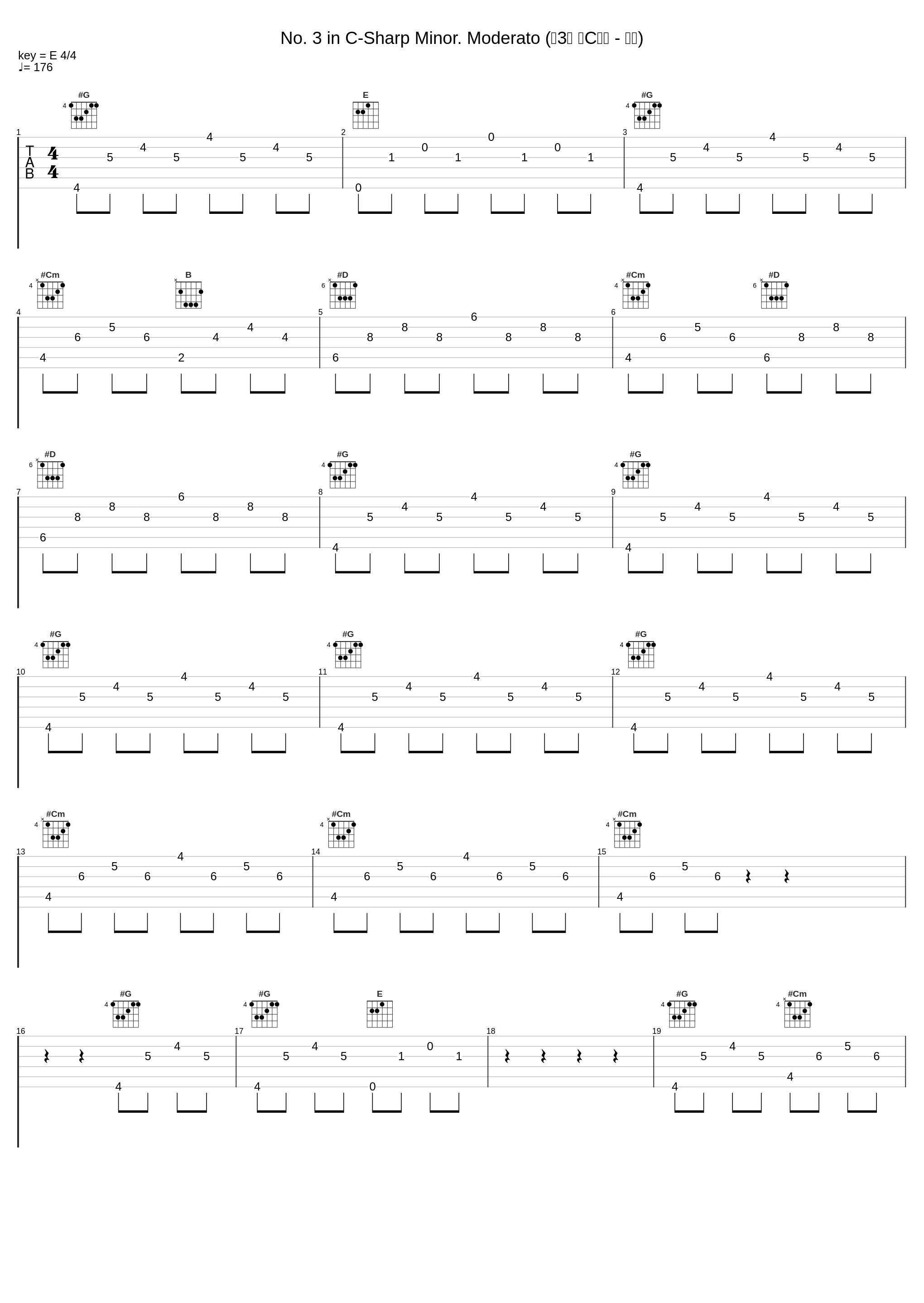 No. 3 in C-Sharp Minor. Moderato (第3首 升C小调 - 中板)_傅聪,Frédéric Chopin_1