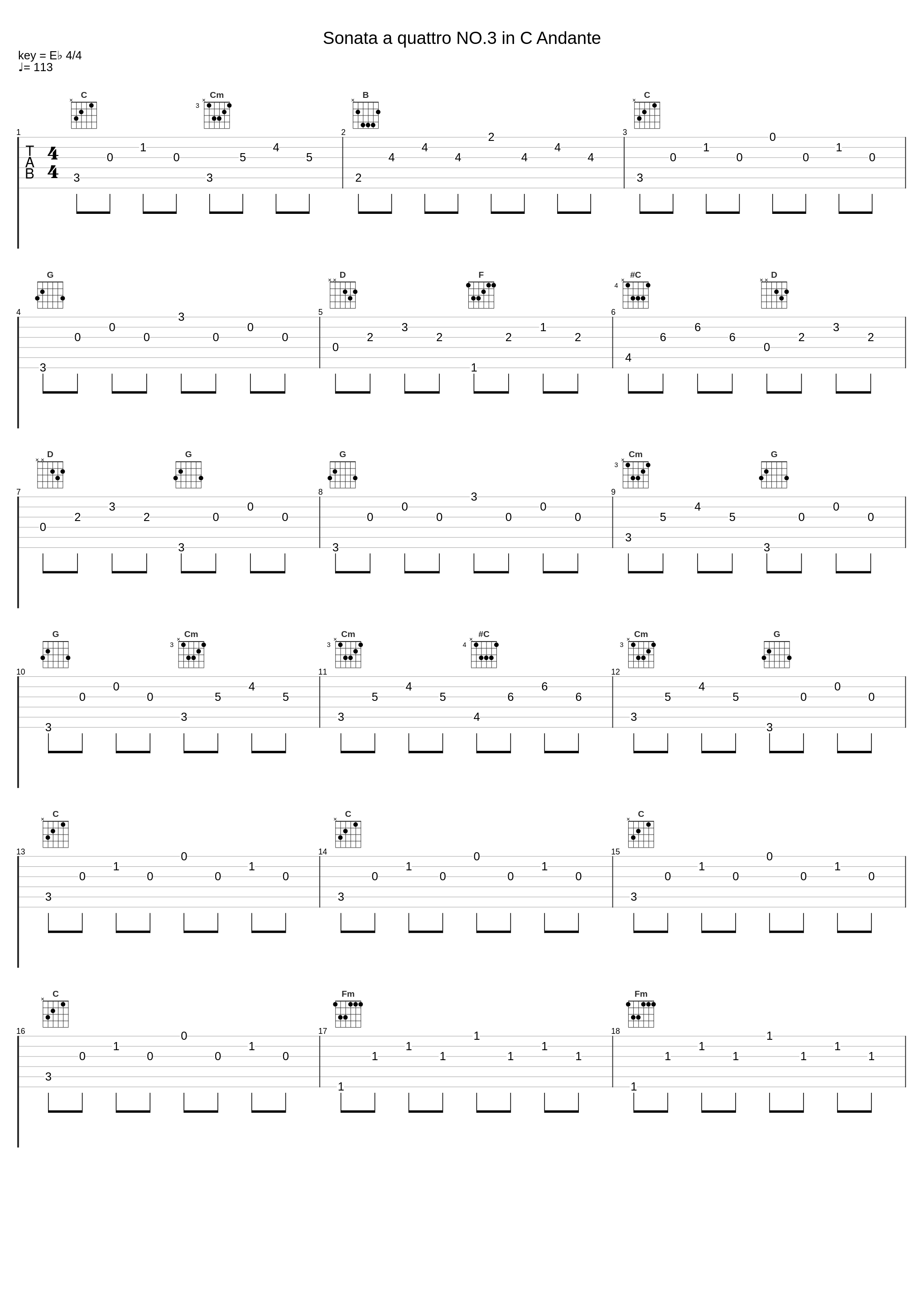 Sonata a quattro NO.3 in C Andante_Gioachino Rossini_1