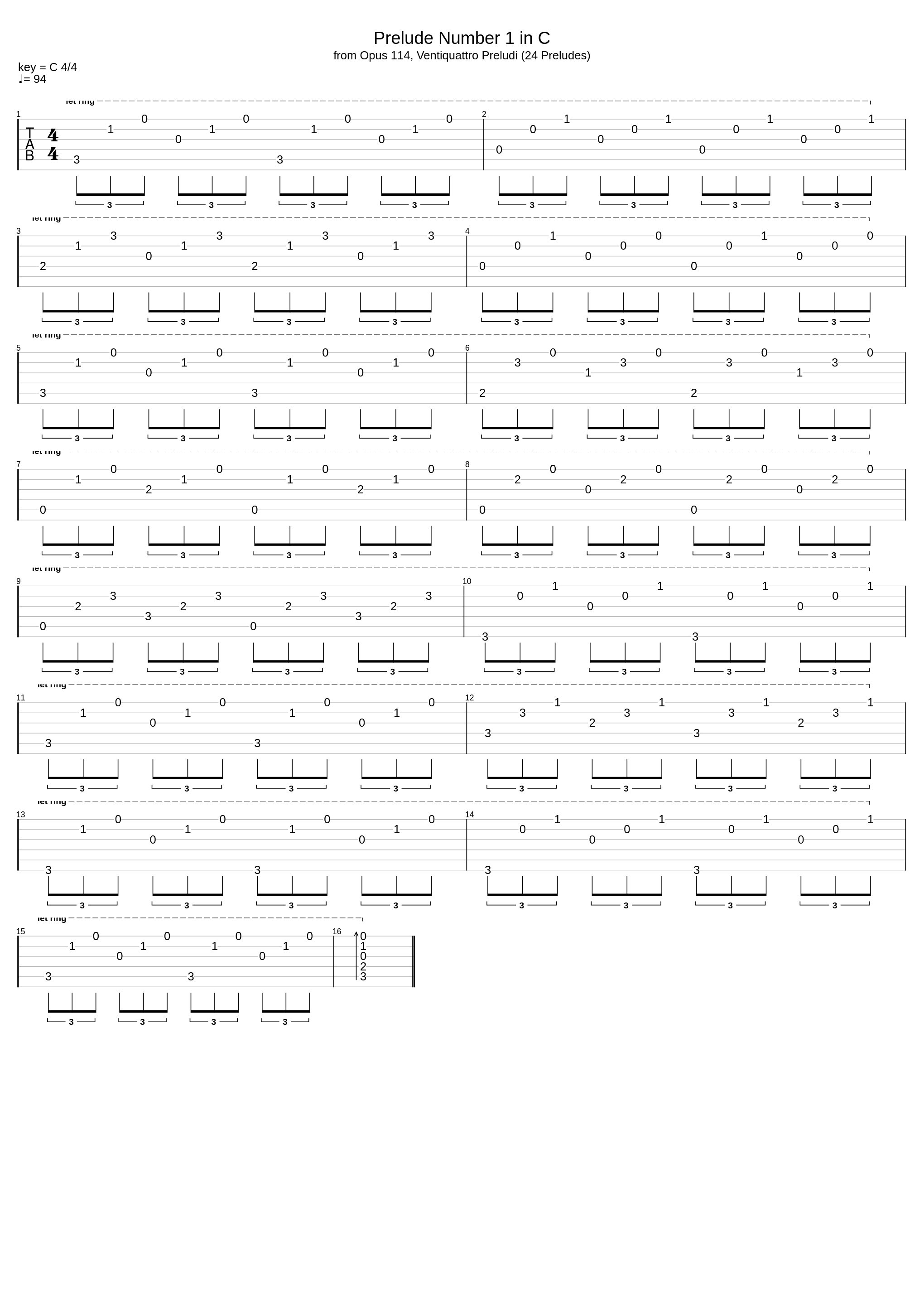 Opus 114 Prelude Number 1 In C_Ferdinando Carulli_1