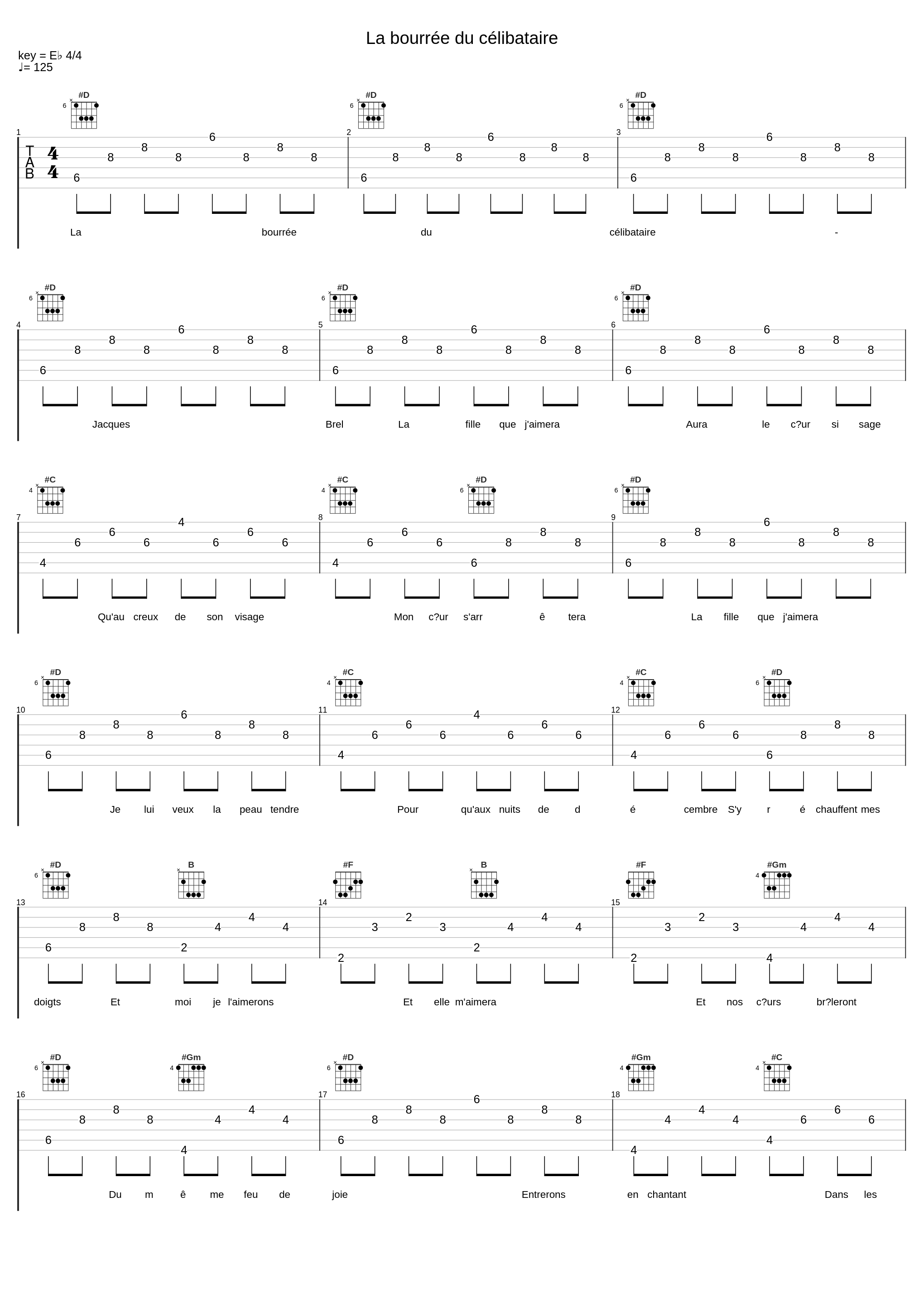 La bourrée du célibataire_Jacques Brel_1