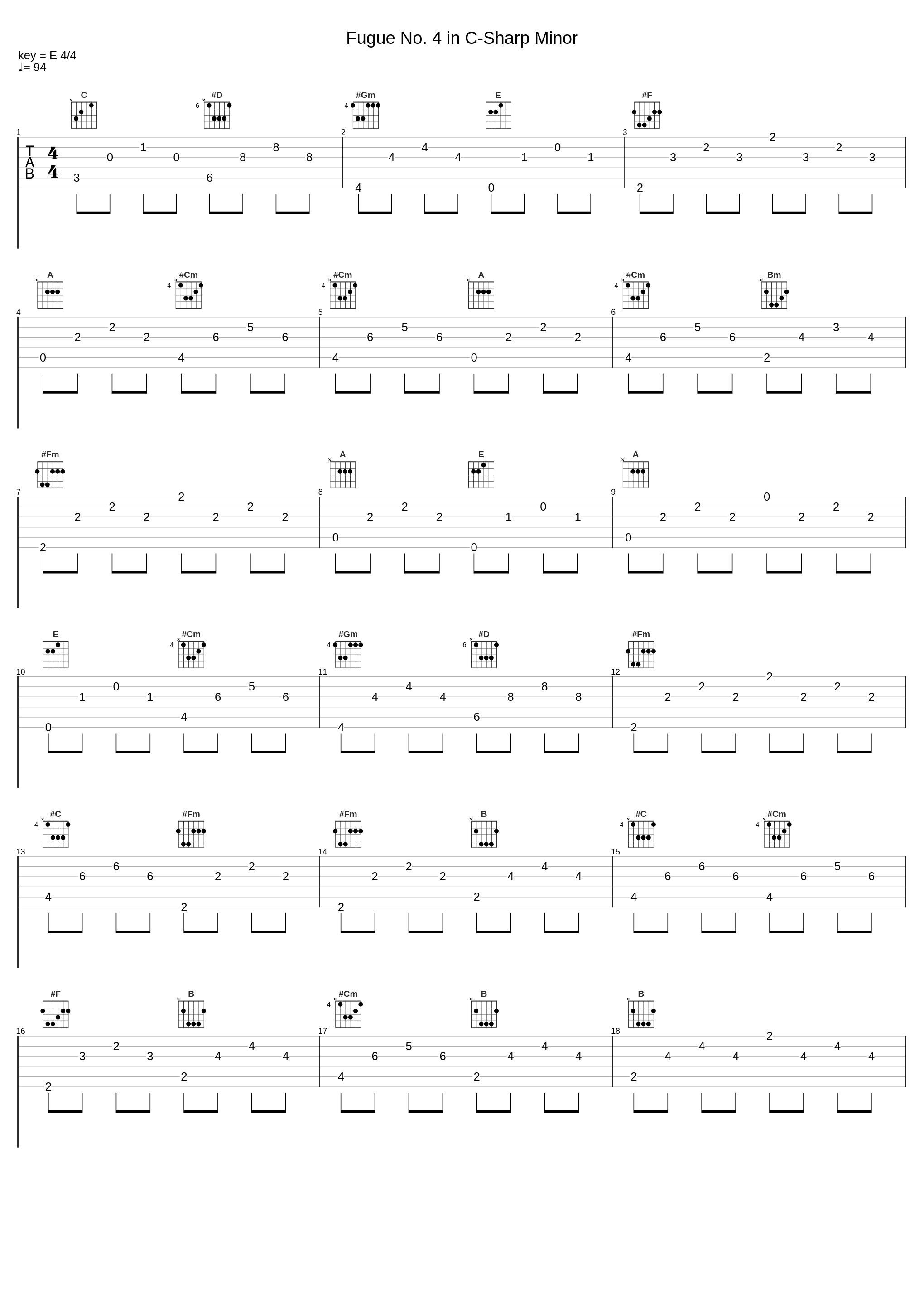 Fugue No. 4 in C-Sharp Minor_Johann Sebastian Bach_1